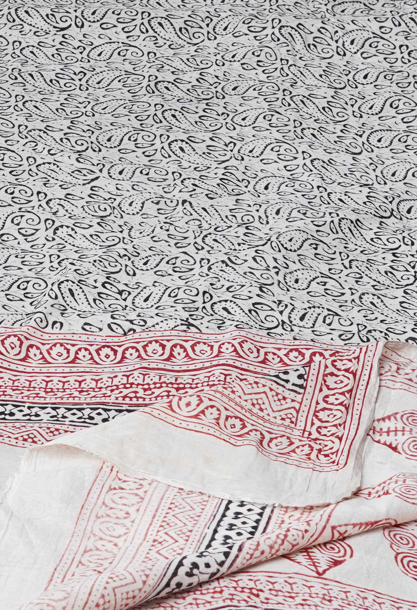 Beige Pure Chanderi Bagh Printed Dupatta–UDS4950