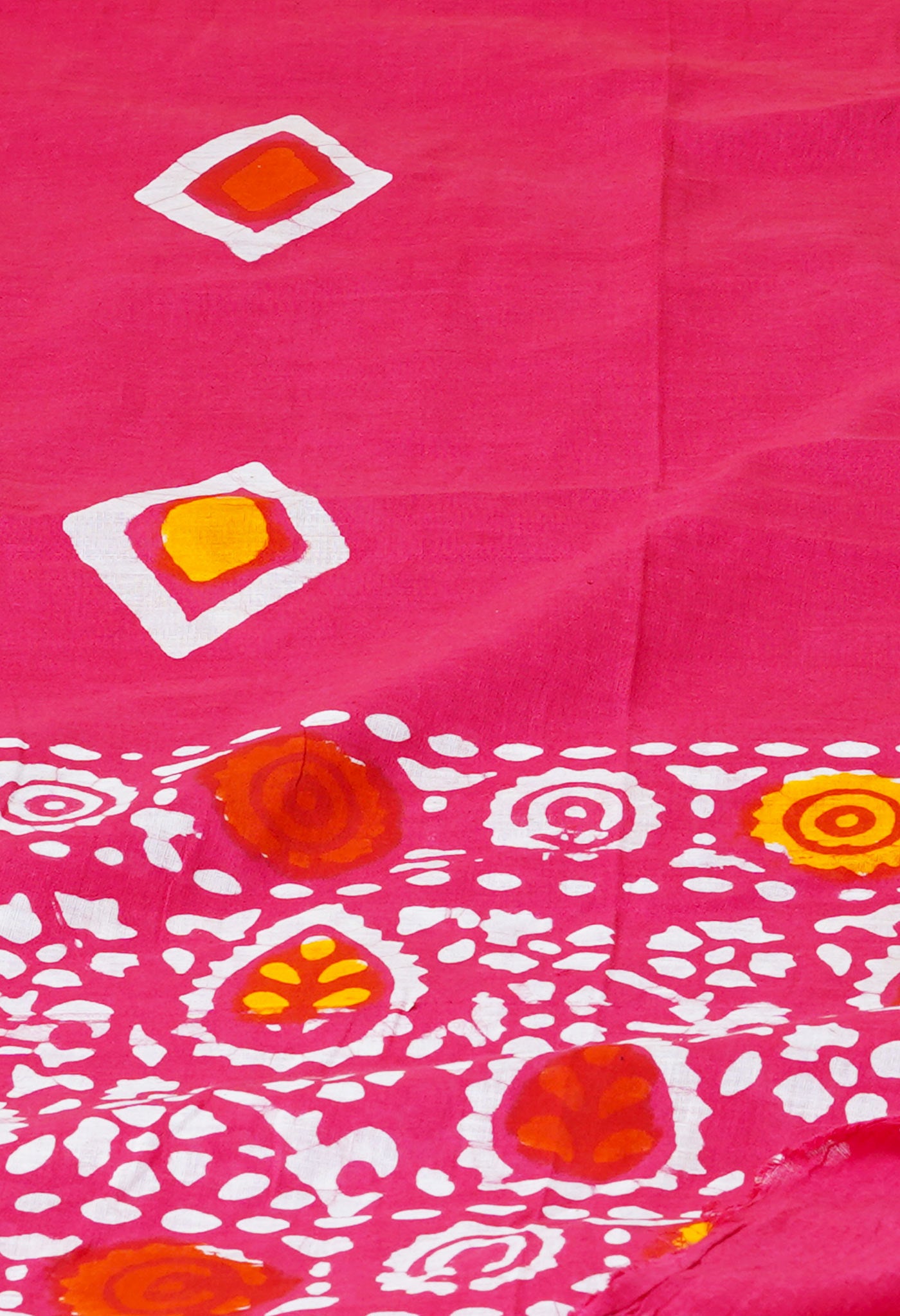 Pink Pure Batik Cotton Dupatta – UDS5329