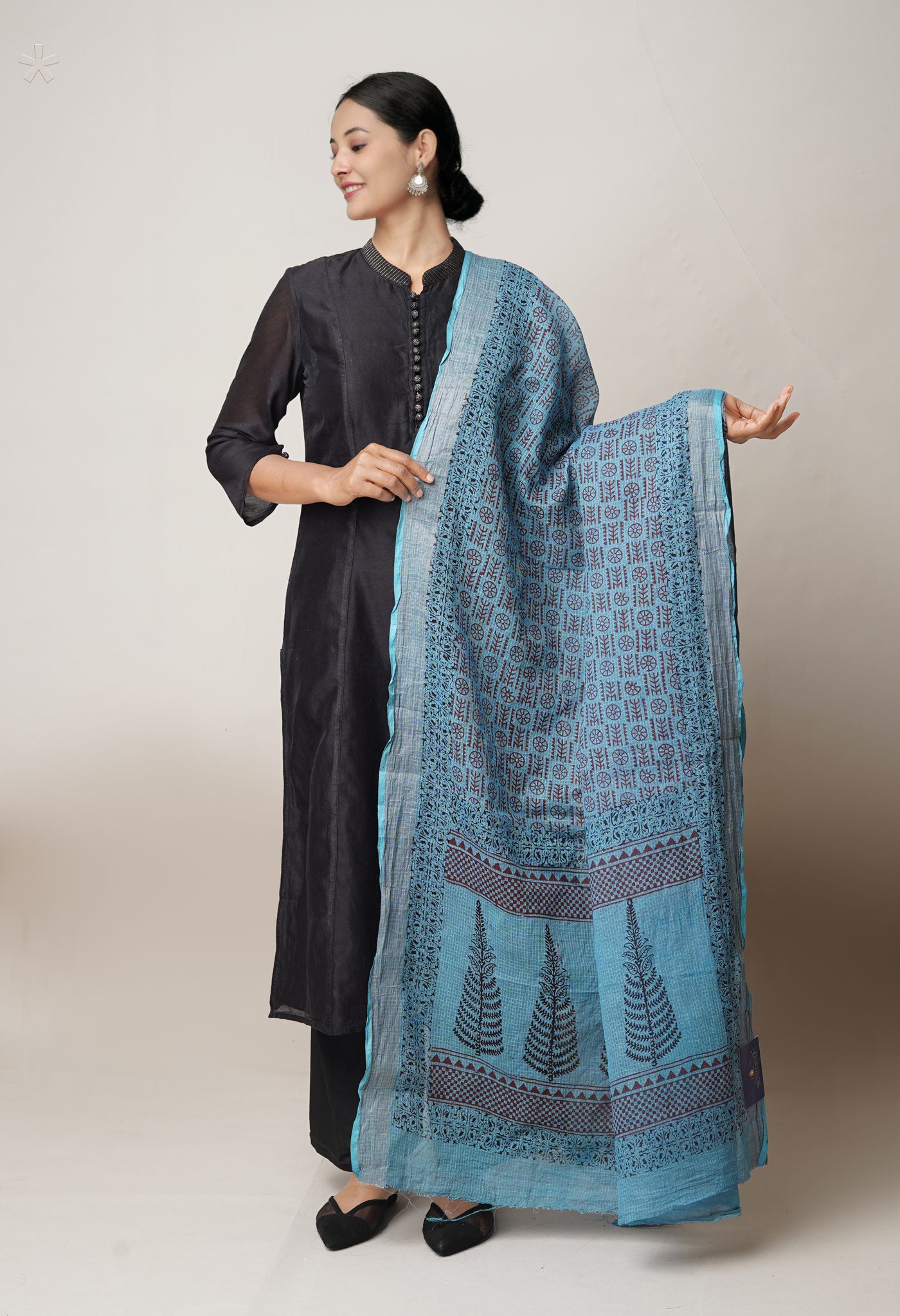 Blue Bagh Printed kota Dupatta–UDS5357