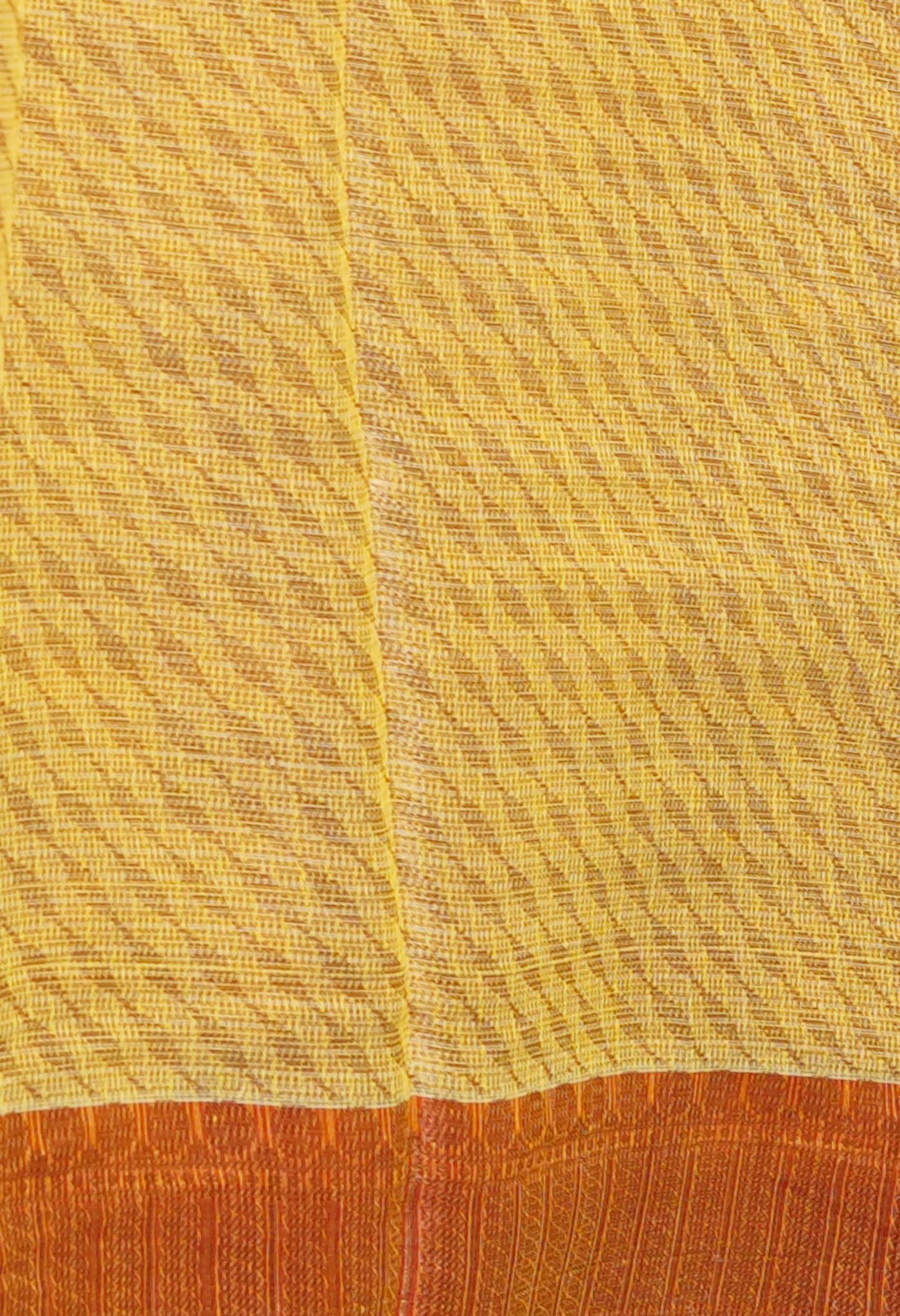 Yellow Pure  Banarasi Kota Cotton Saree-UNM73052