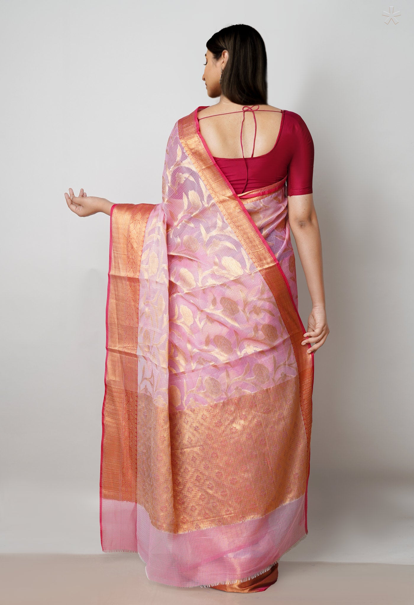 Pink Pure  Banarasi Kota Cotton Saree-UNM73053