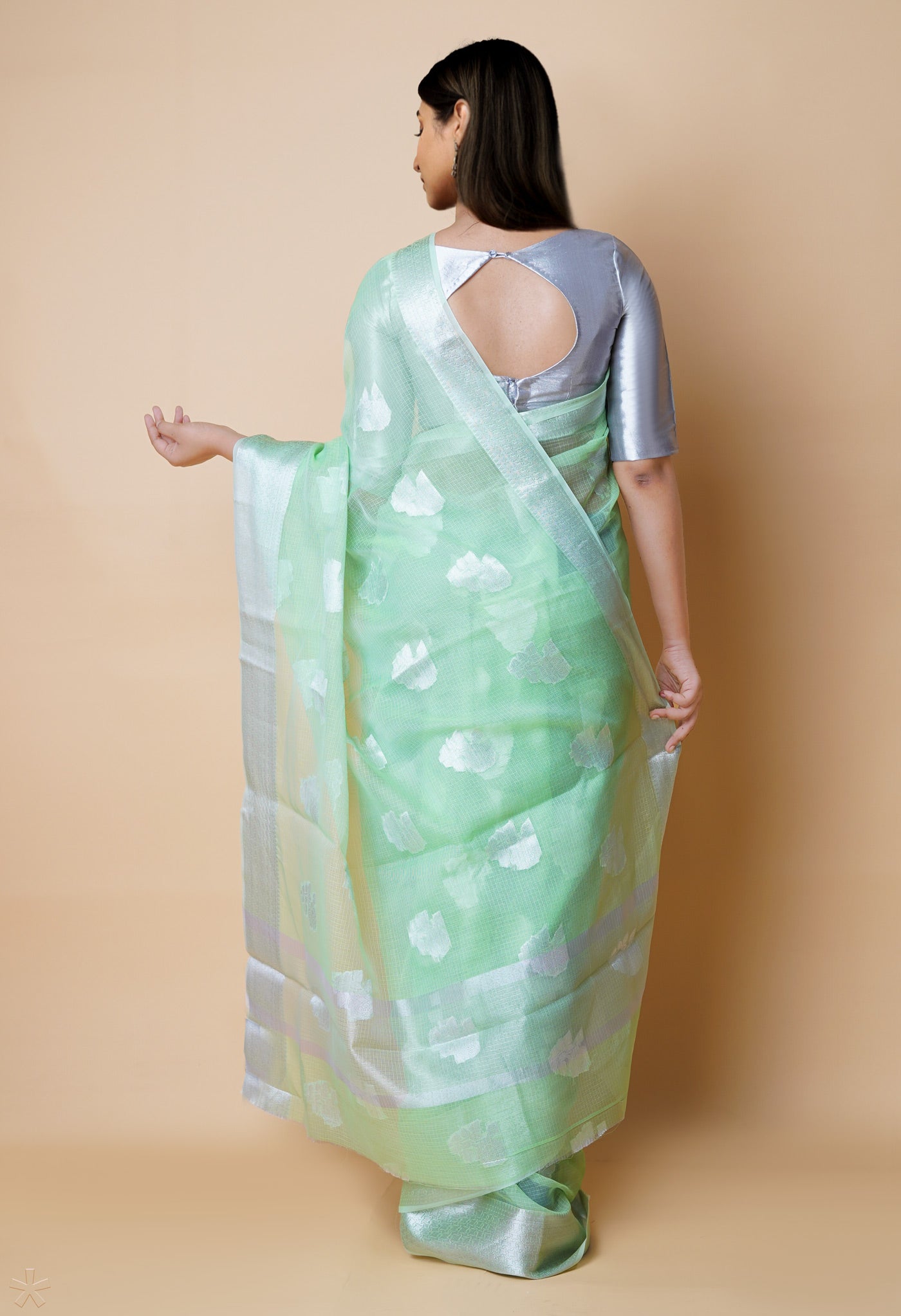 Green Pure  Banarasi Kota Cotton Saree-UNM73074