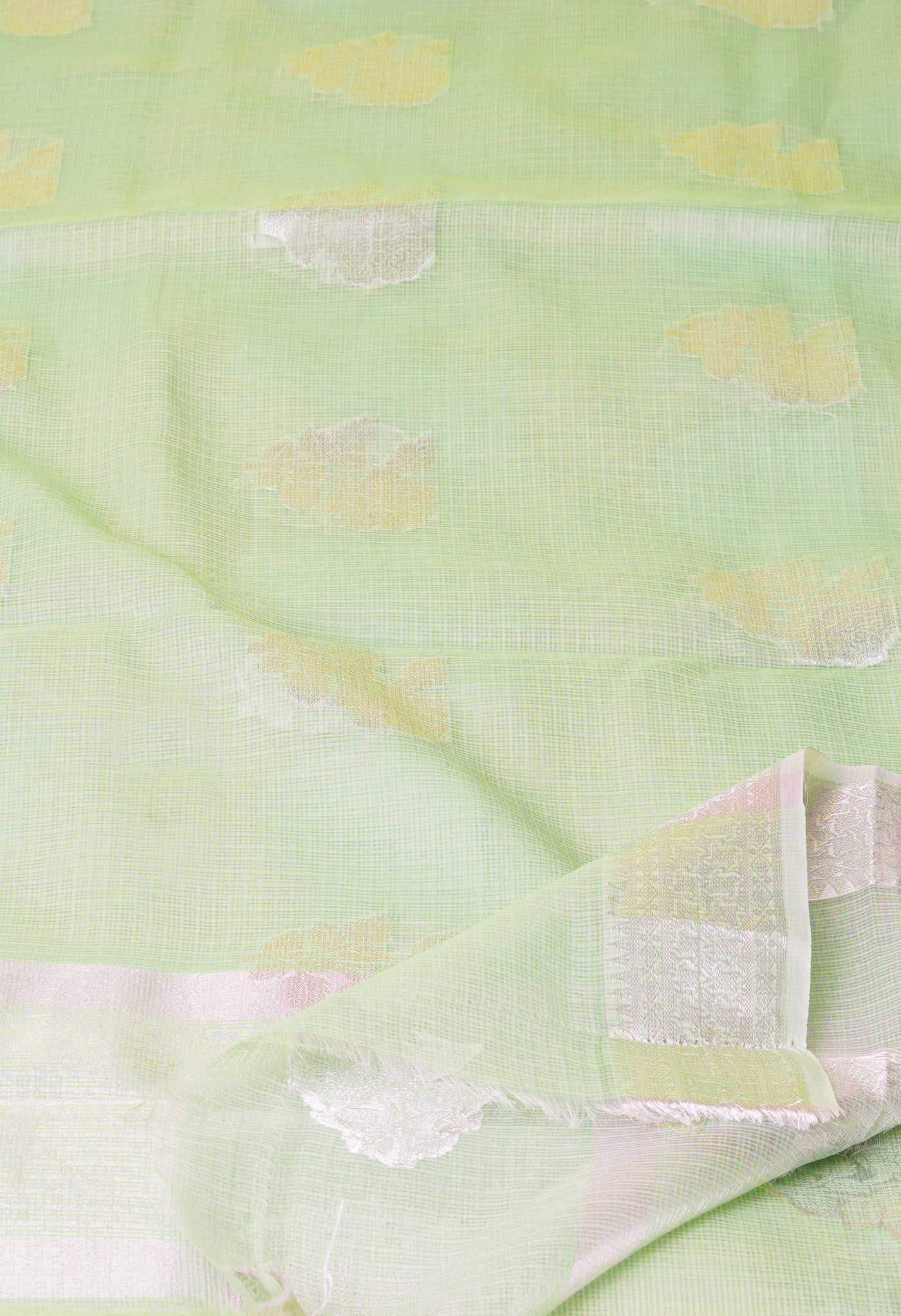 Green Pure  Banarasi Kota Cotton Saree-UNM73074