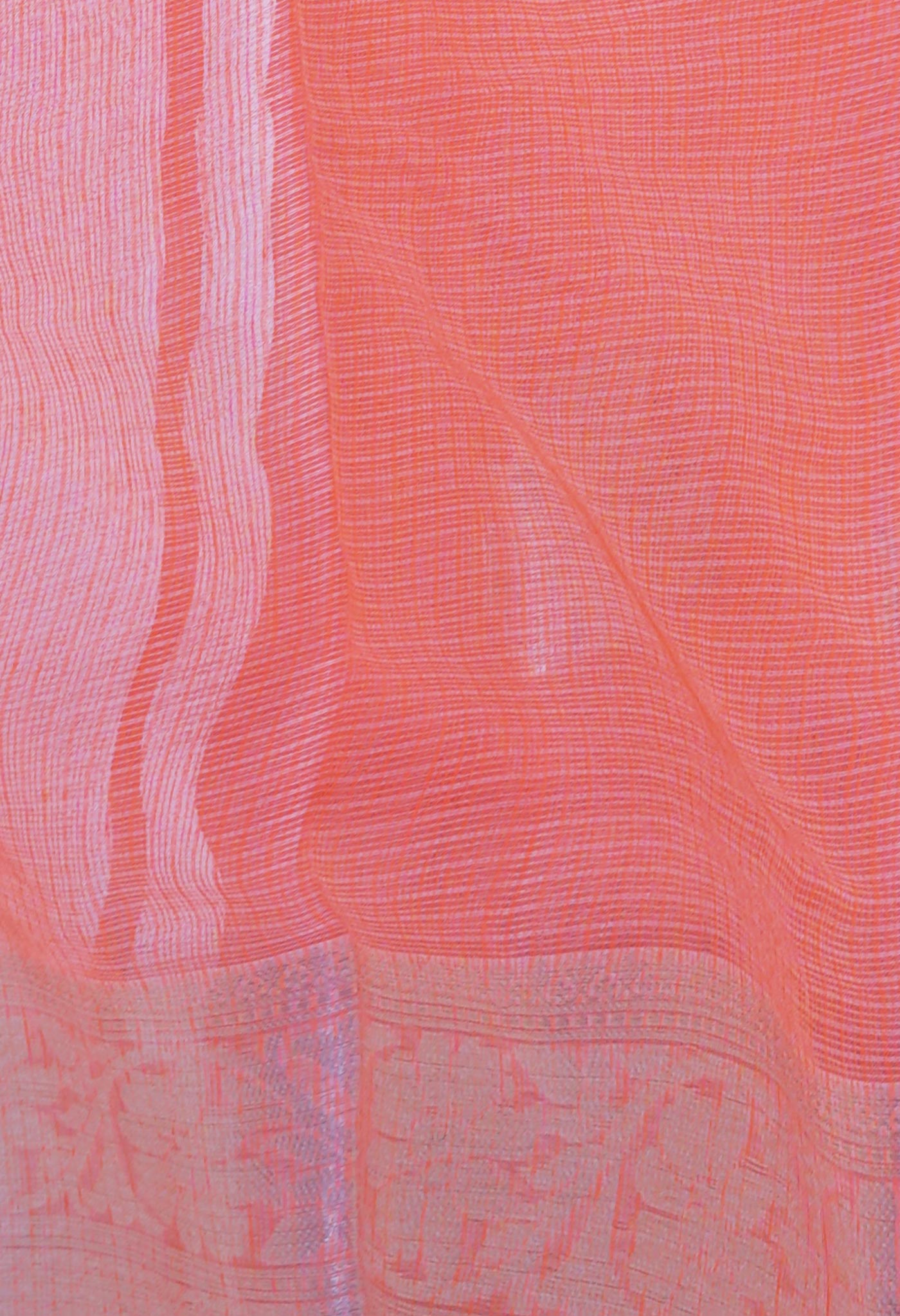 Orange Pure Banarasi Kota Cotton Saree