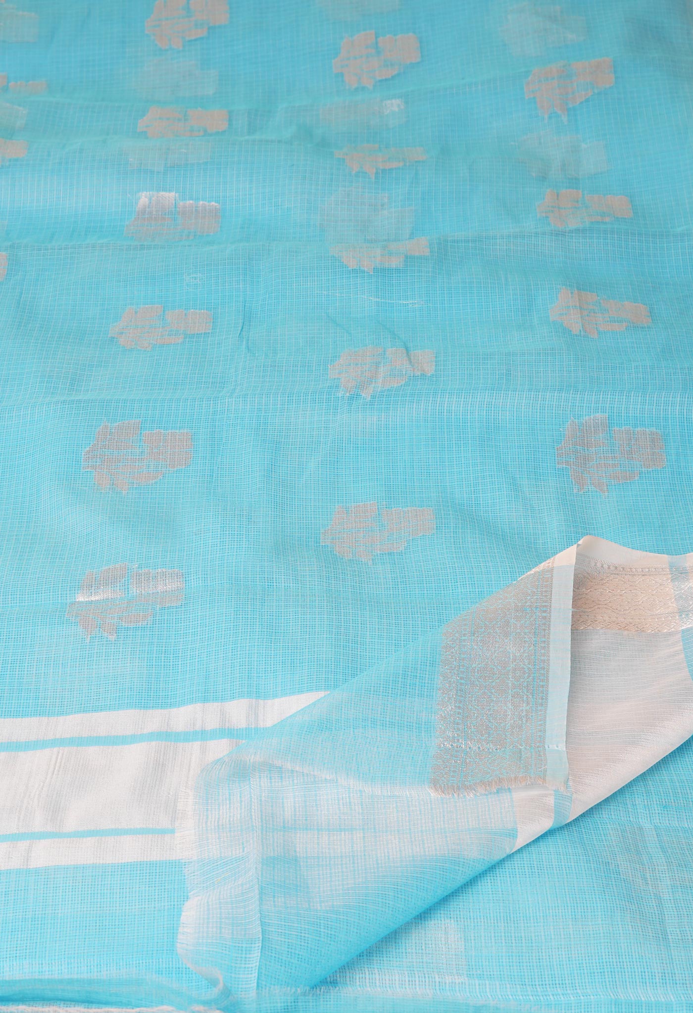 Blue Pure Banarasi Kota Cotton Saree