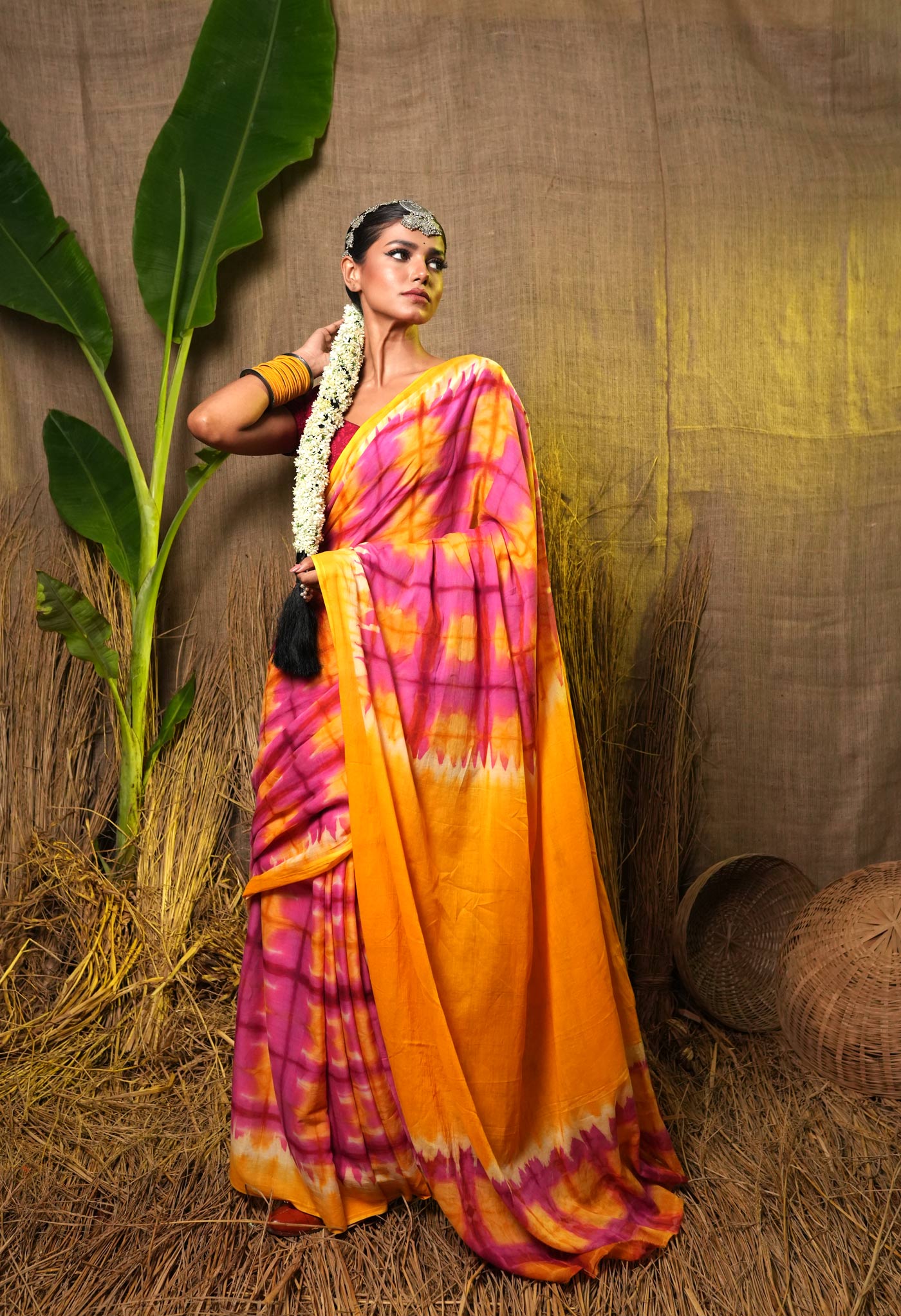 Traditional Bandhani Saree Chunri Print Broad Border Printed Sarees |  Printed sarees, Bandhani saree, Pure georgette sarees