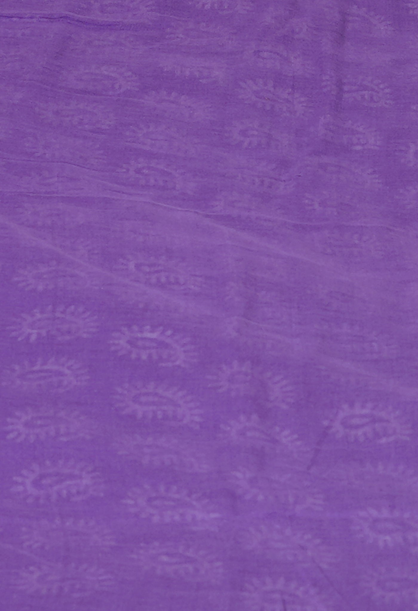 Violet Pure Hand Block Printed Soft Cotton Saree