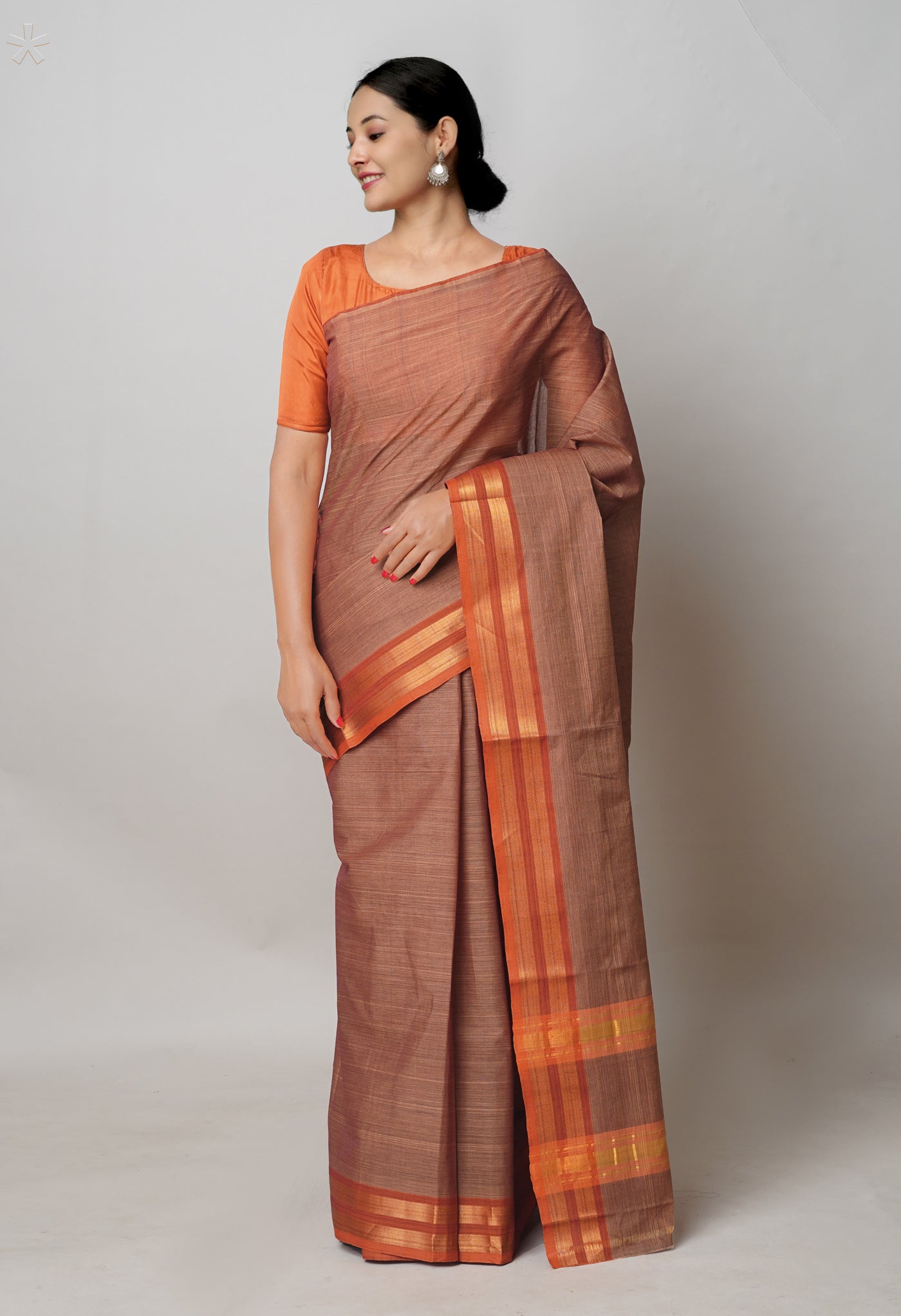 Multicolor Printed Andhra Handloom Cotton Saree, With Blouse at best price  in Hyderabad