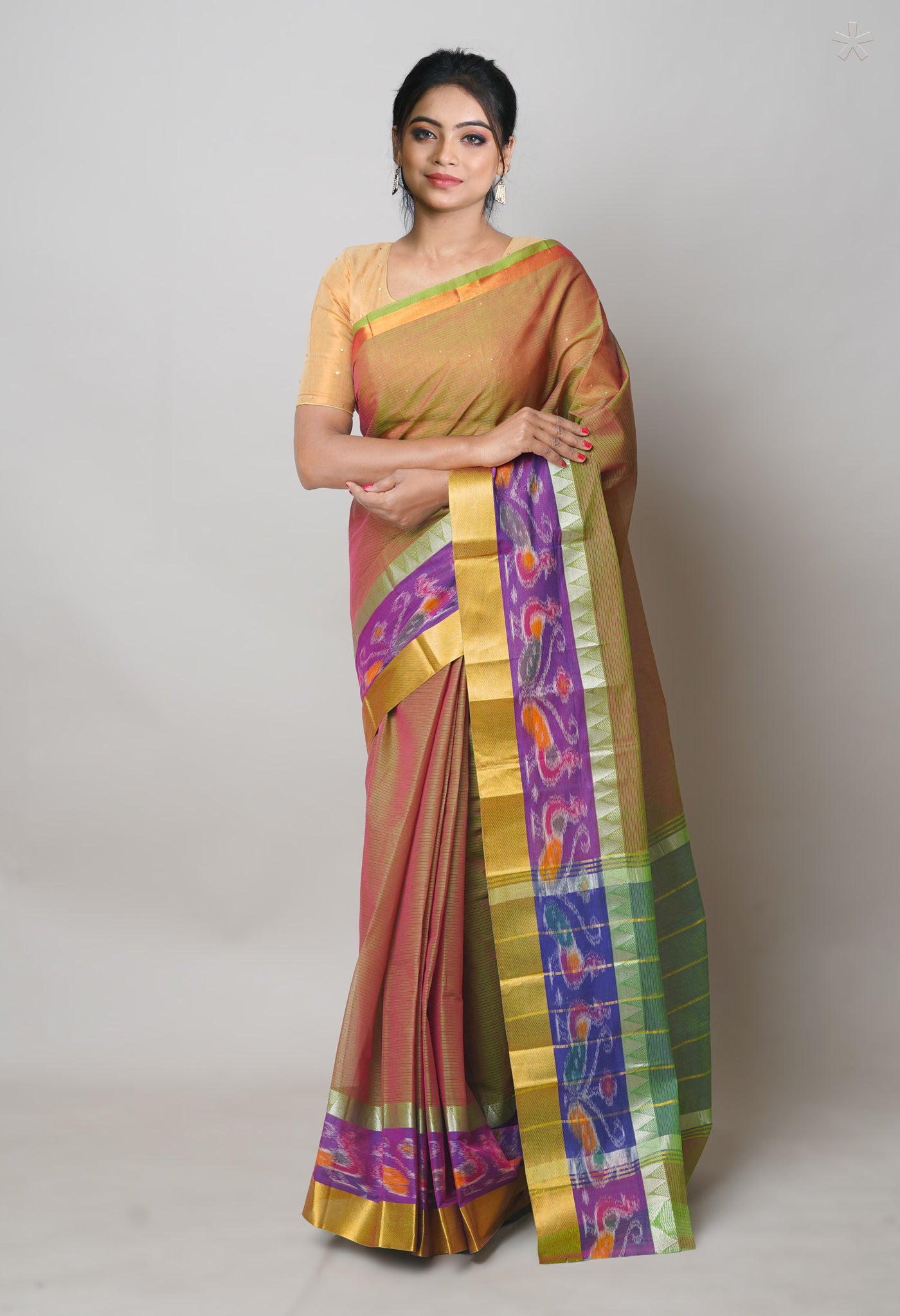 Pink Pure Handloom Cotton Saree