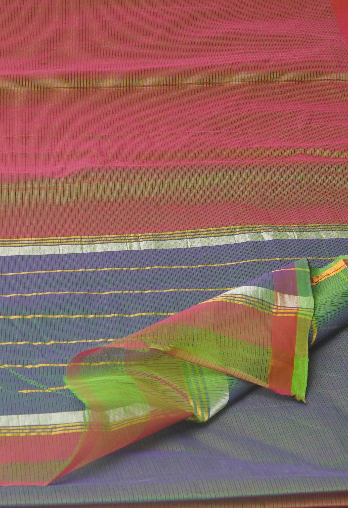 Pink Pure Handloom Cotton Saree