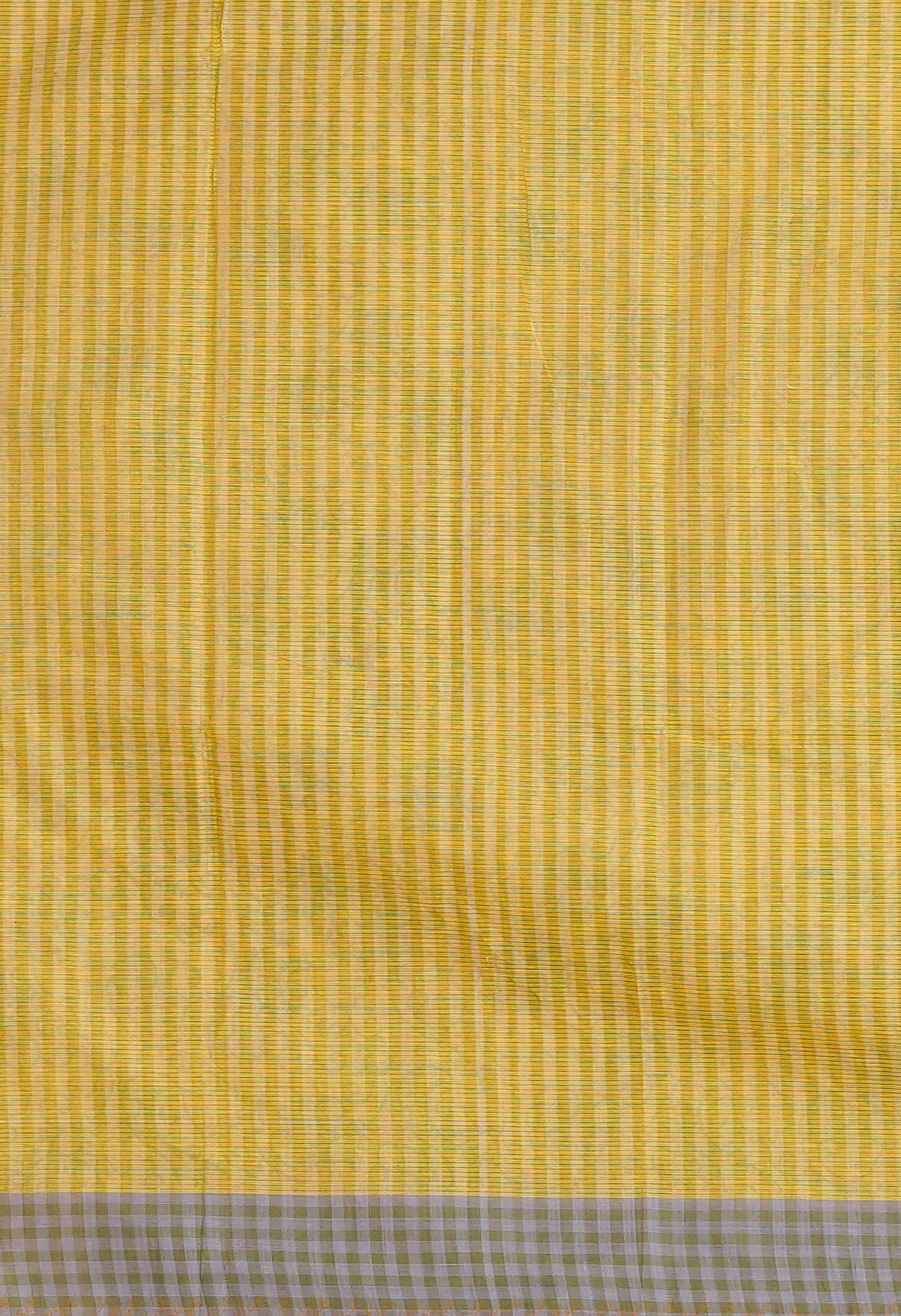 Yellow Pure Hand Block Printed Mangalgiri Cotton Saree