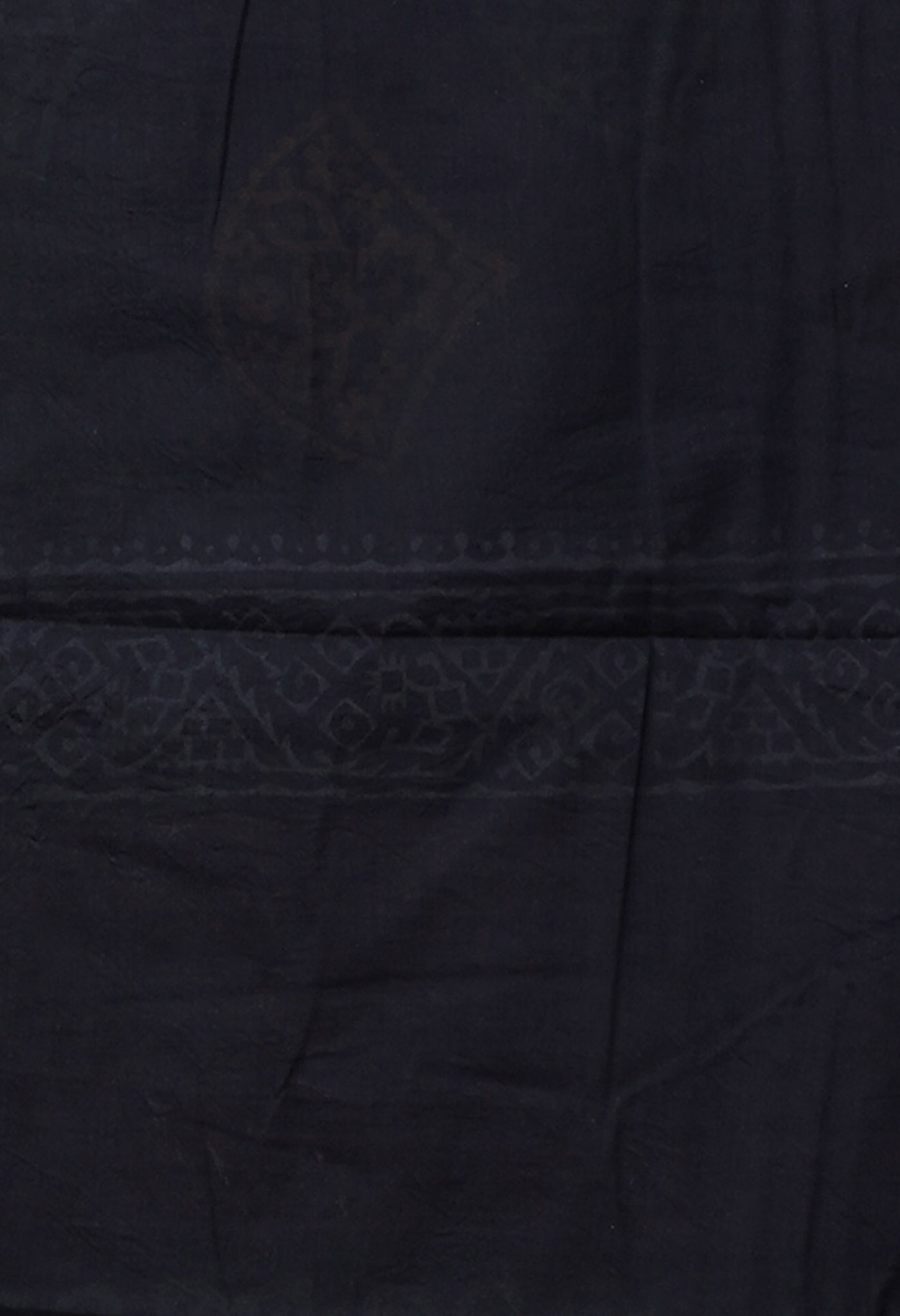 Black Pure  Hand Block Printed Soft Cotton Saree