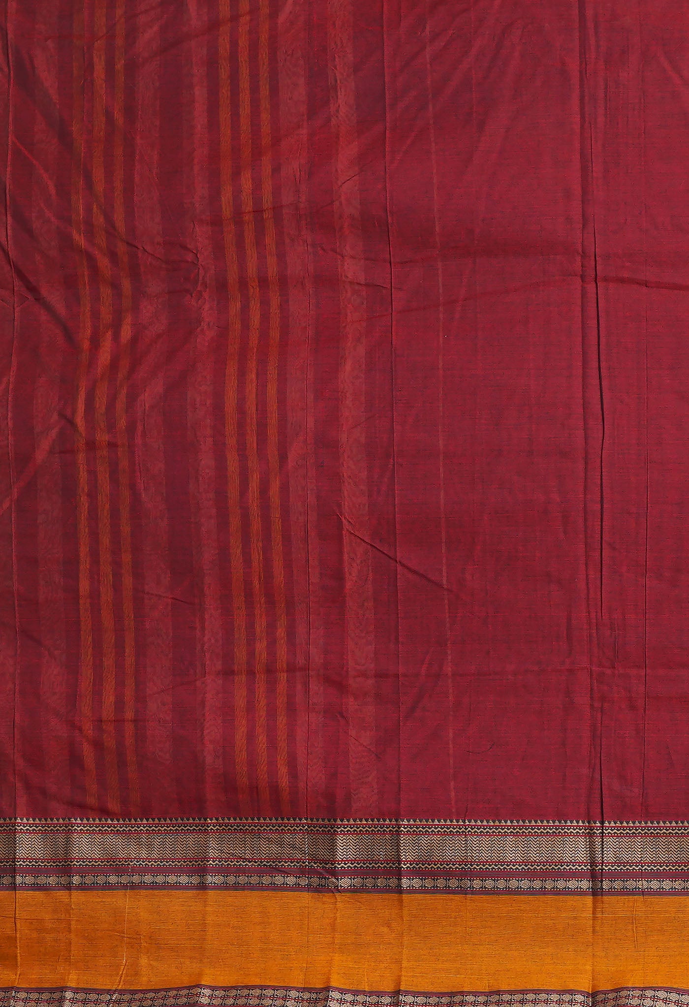 Maroon Pure Handloom Narayani Cotton Saree-UNM78379