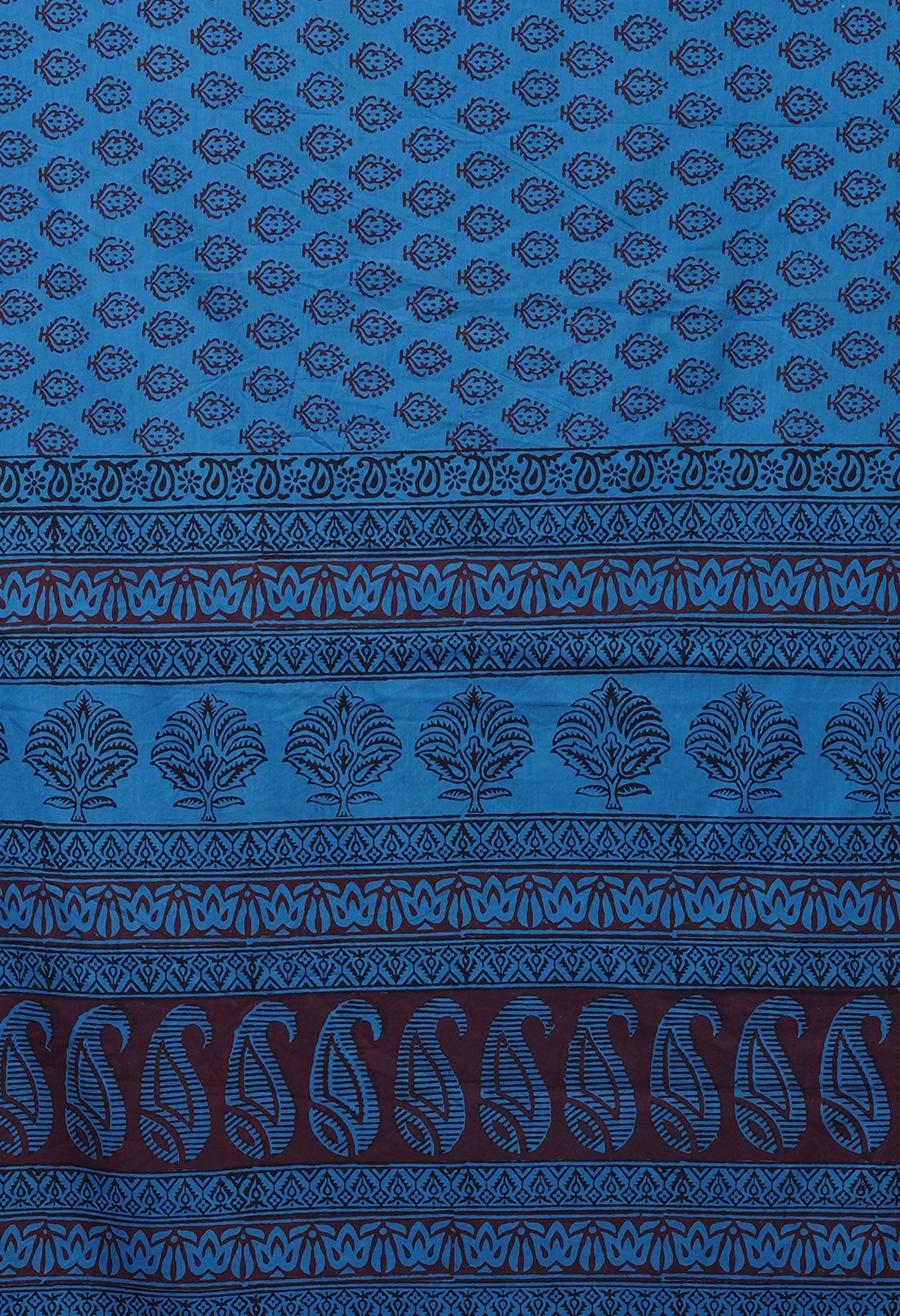 Blue Pure  Bagh Printed Soft Cotton Saree-UNM78778