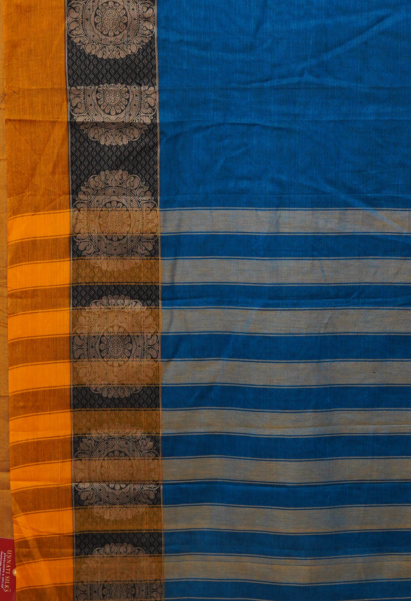 Peacock Blue Pure Handloom Narayani Cotton Saree