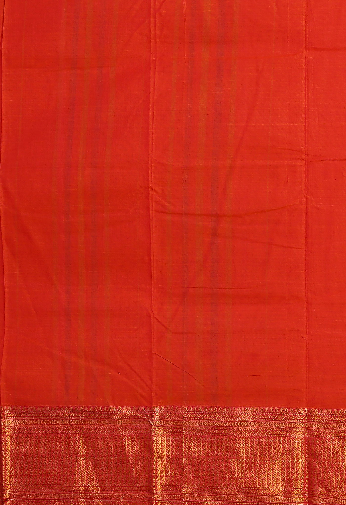 Orange Pure Handloom Narayani Cotton Saree-UNM78867