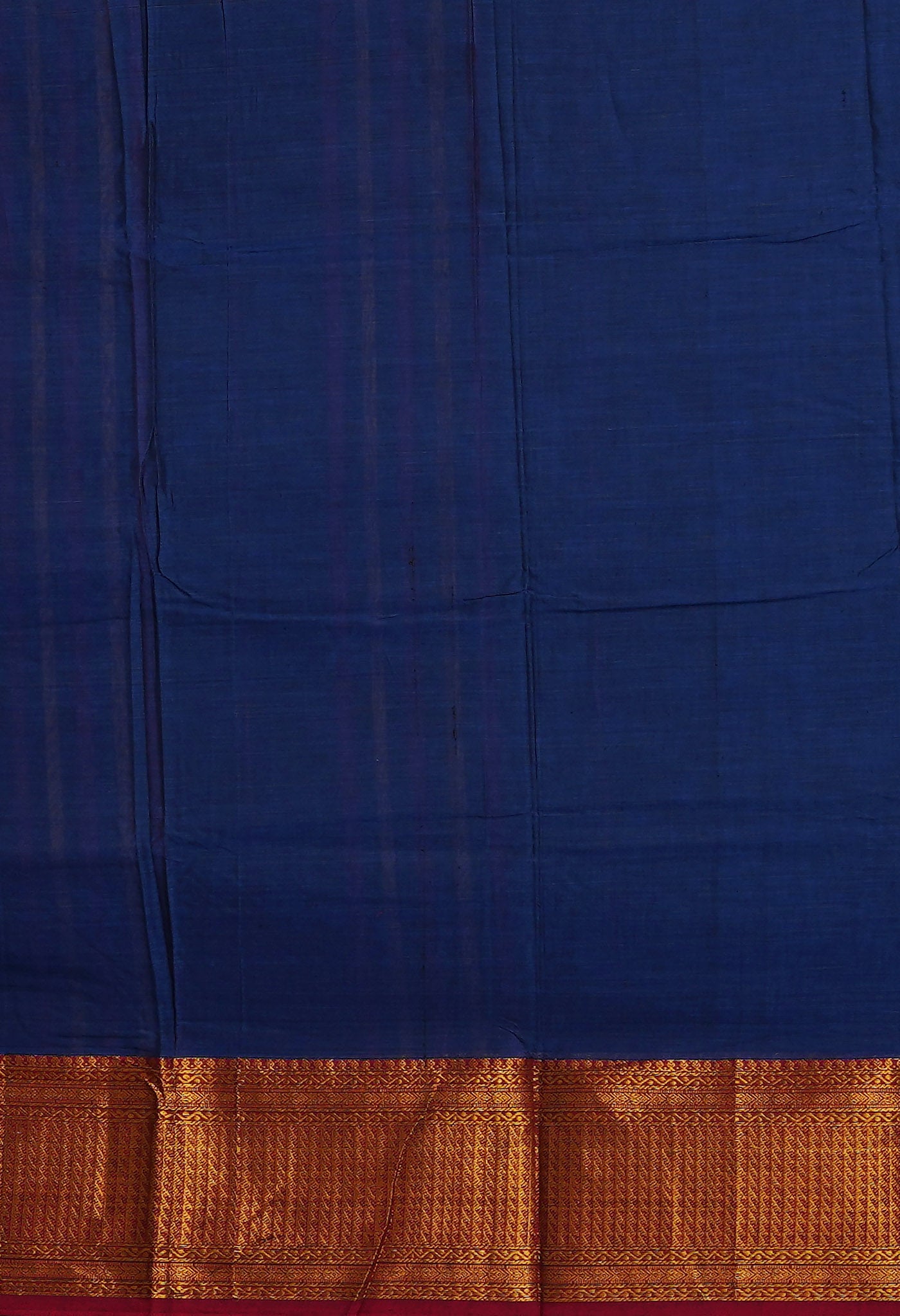 Blue Pure Handloom Narayani Cotton Saree-UNM78871