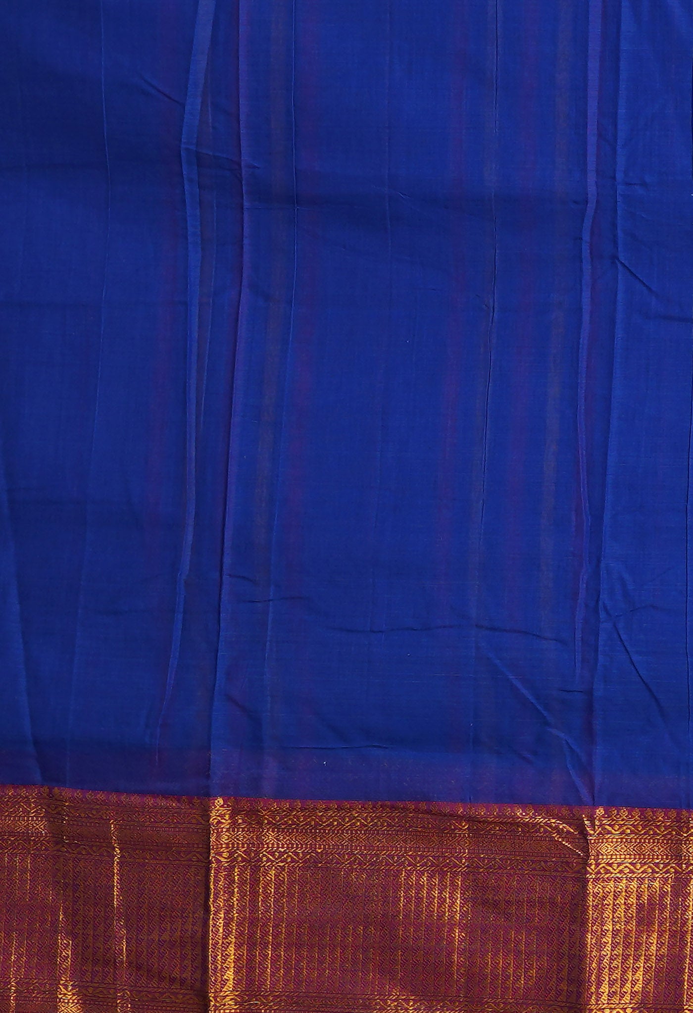 Blue Pure Handloom Narayani Cotton Saree