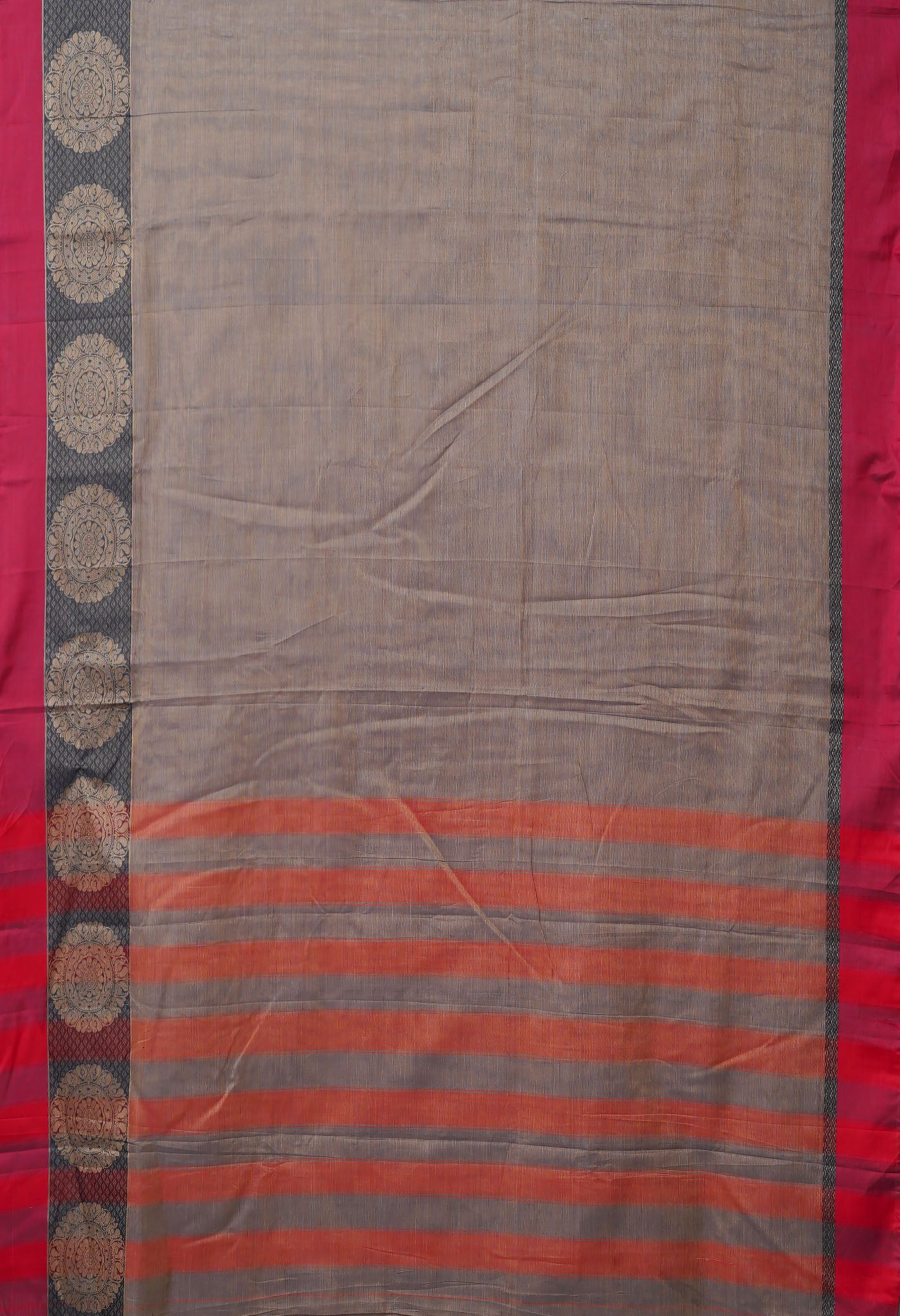 Grey Pure Handloom Narayani Cotton Saree-UNM78876