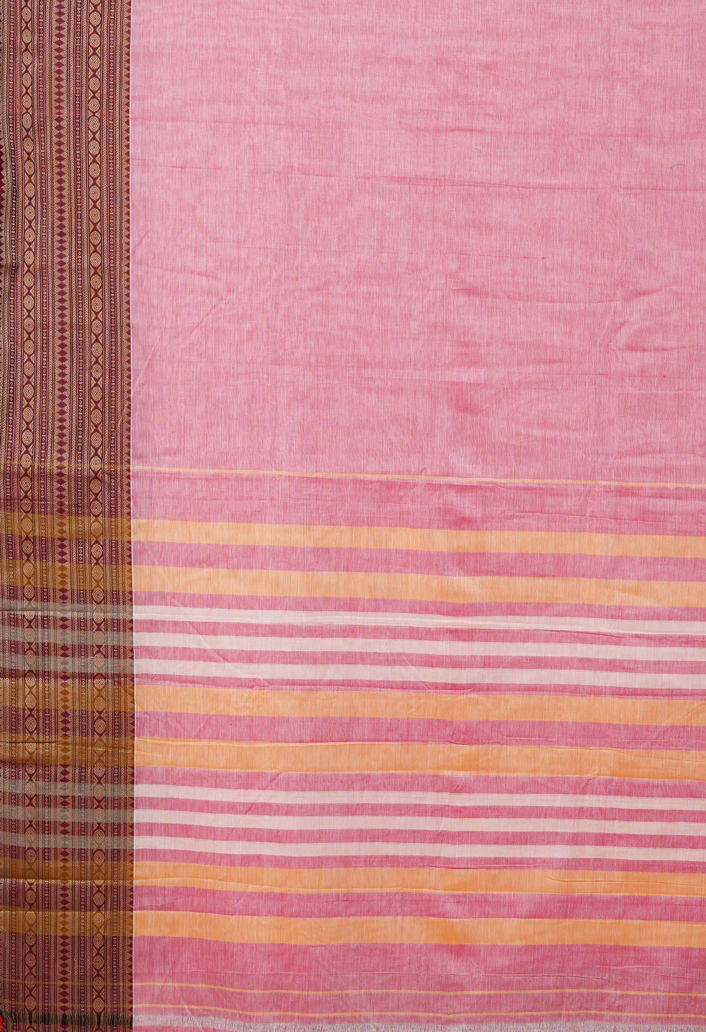 Pink Pure Handloom Narayani Cotton Saree-UNM78894