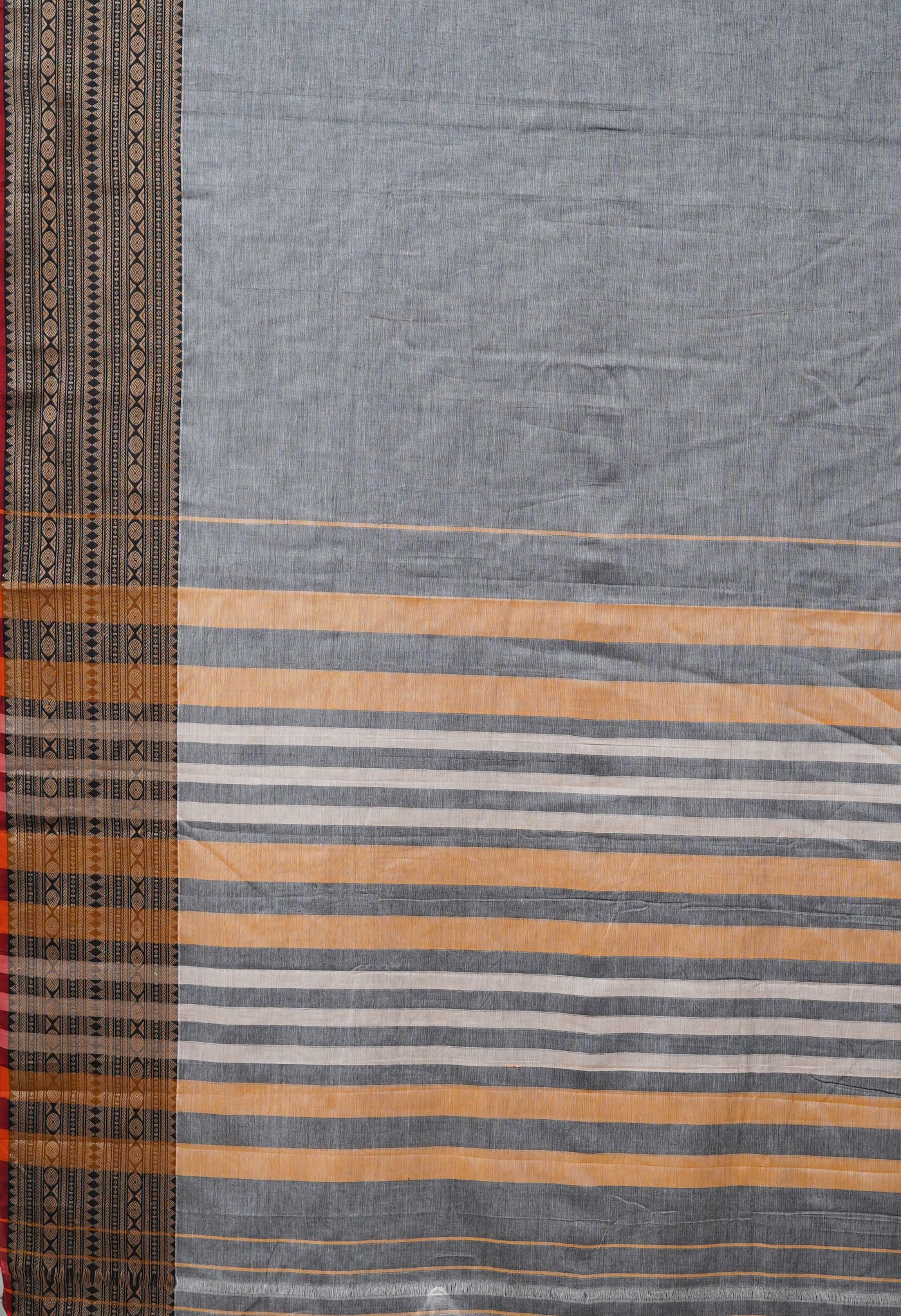 Grey Pure Handloom Narayani Cotton Saree-UNM78896