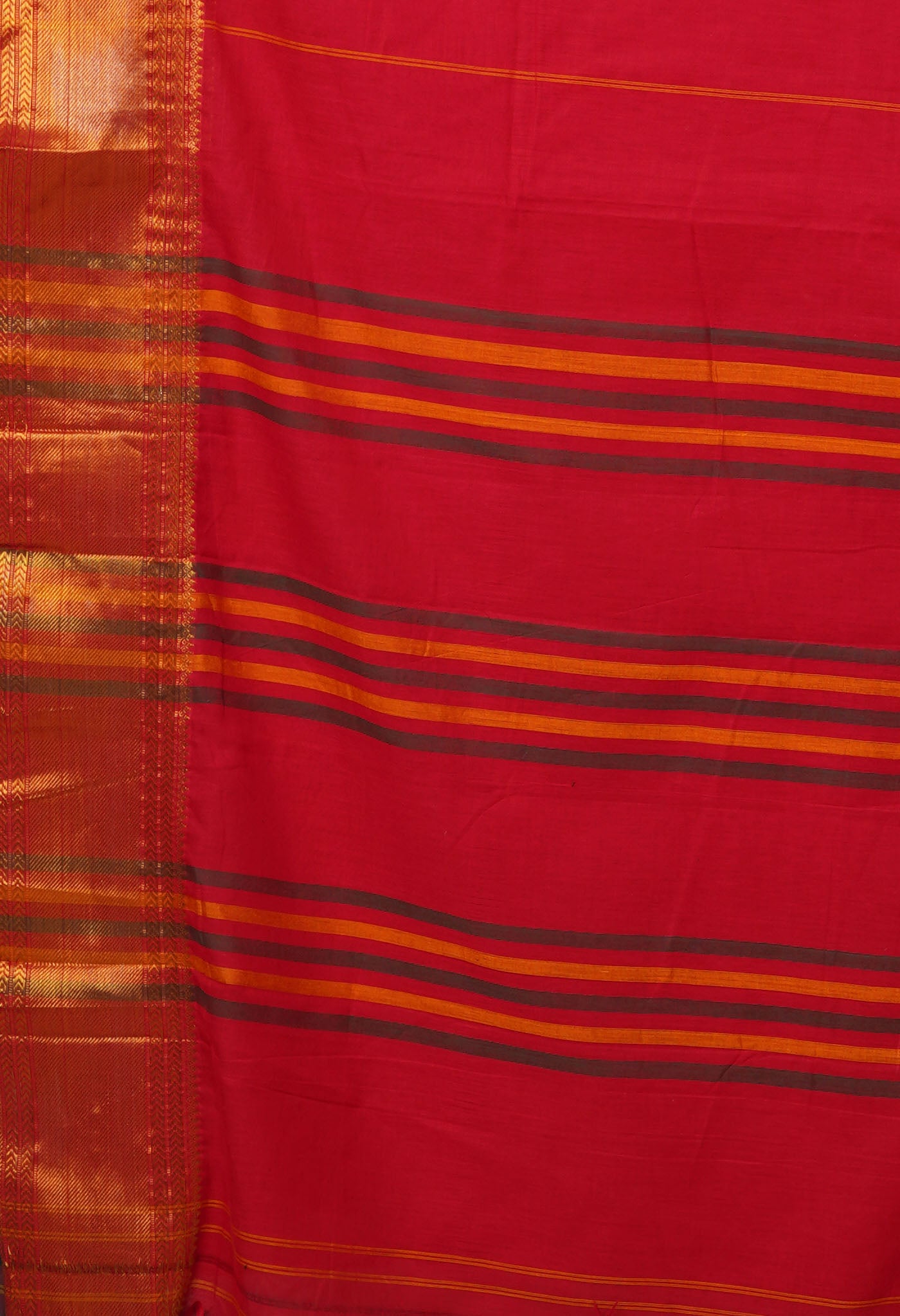 Red Pure Handloom Narayani Cotton Saree-UNM78899