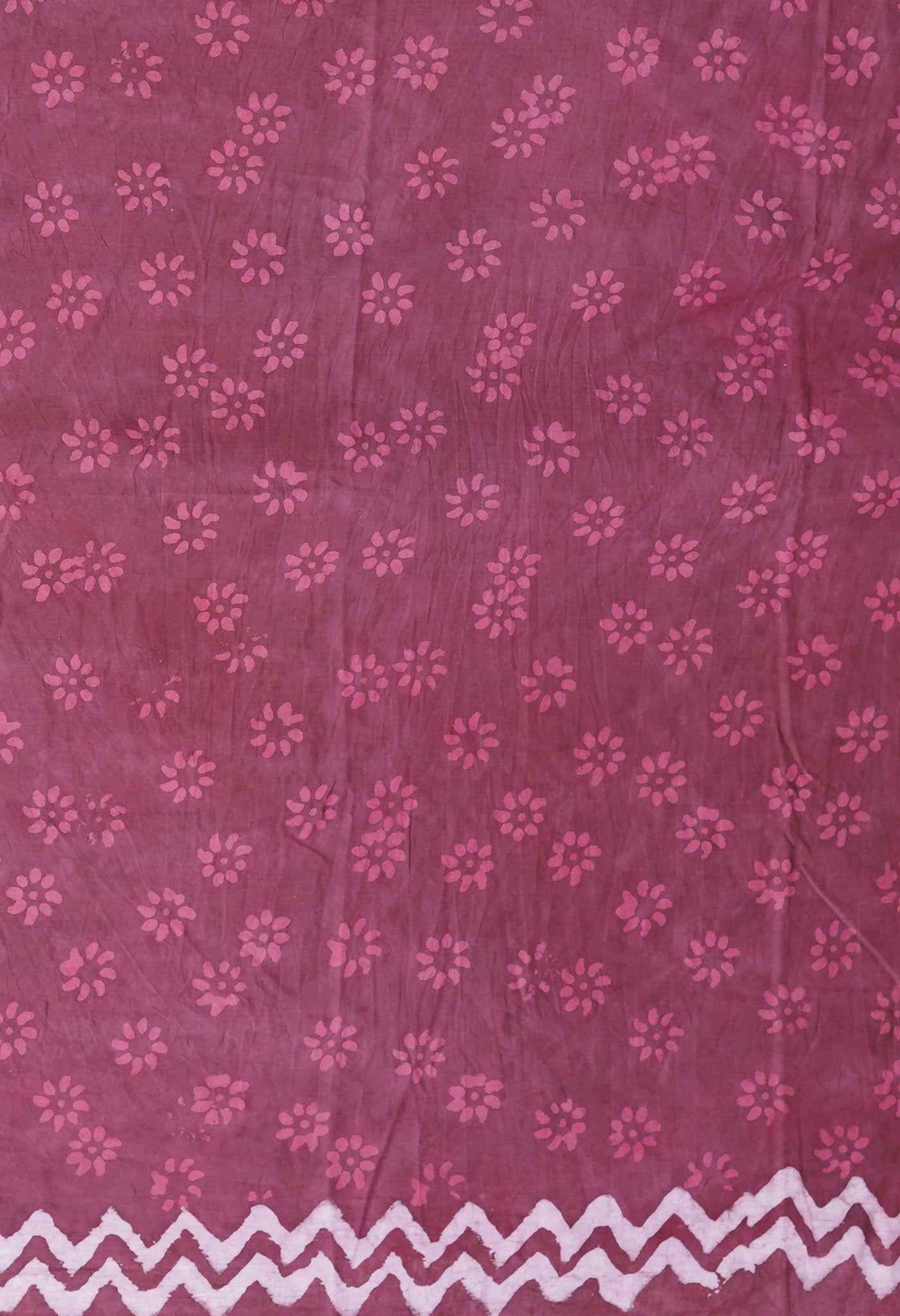 Pink Pure  Dabu Printed Mulmul Cotton Saree-UNM78958