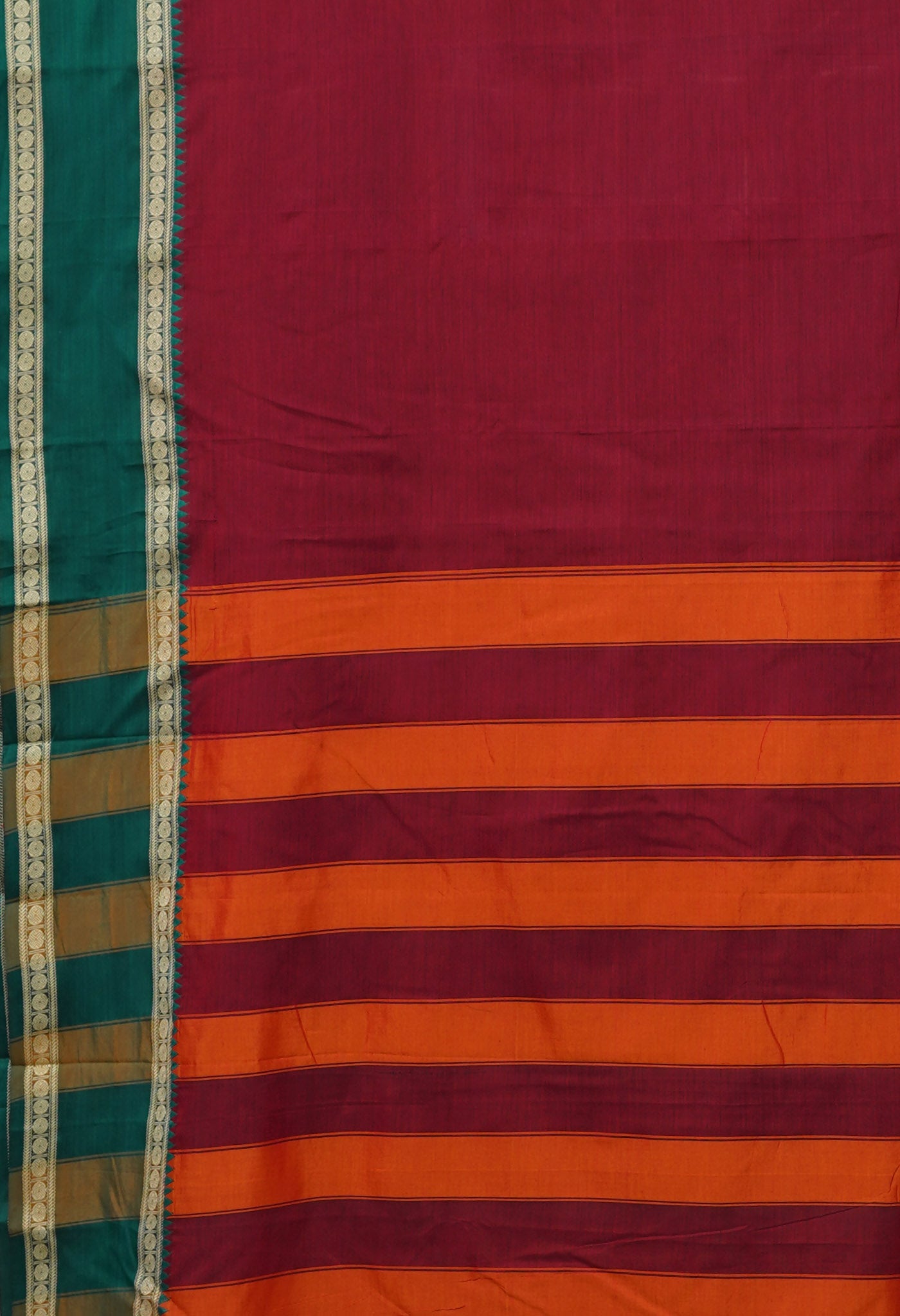 Maroon Pure Handloom Narayani Cotton Saree-UNM79013