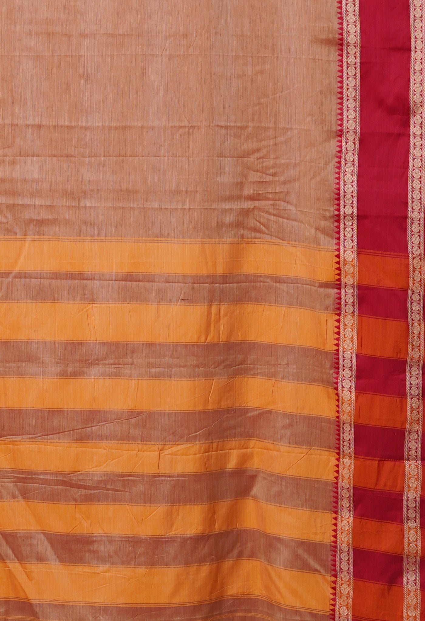 Brown Pure Handloom Narayani Cotton Saree-UNM79024