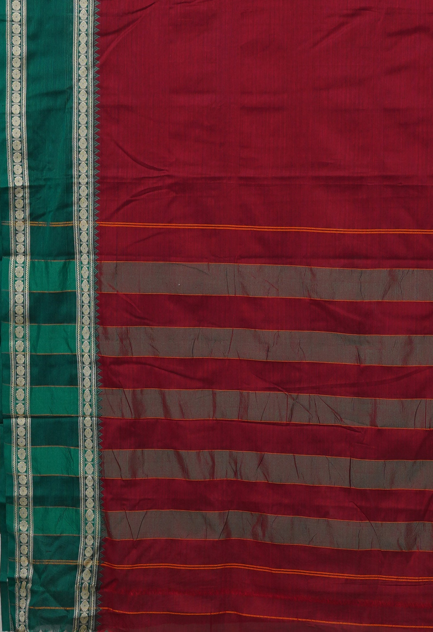 Maroon Pure Handloom Narayani Cotton Saree