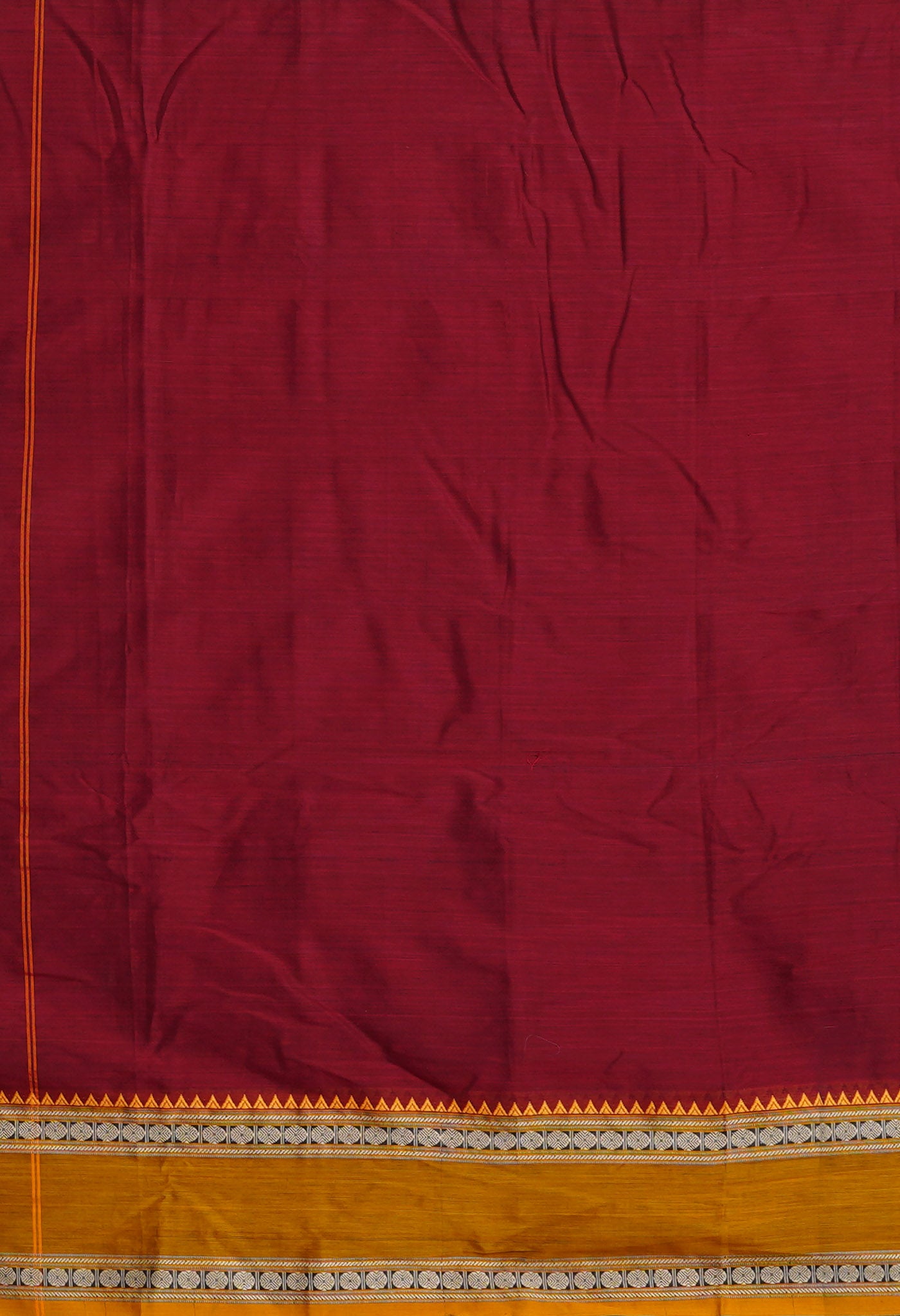 Maroon Pure Handloom Narayani Cotton Saree