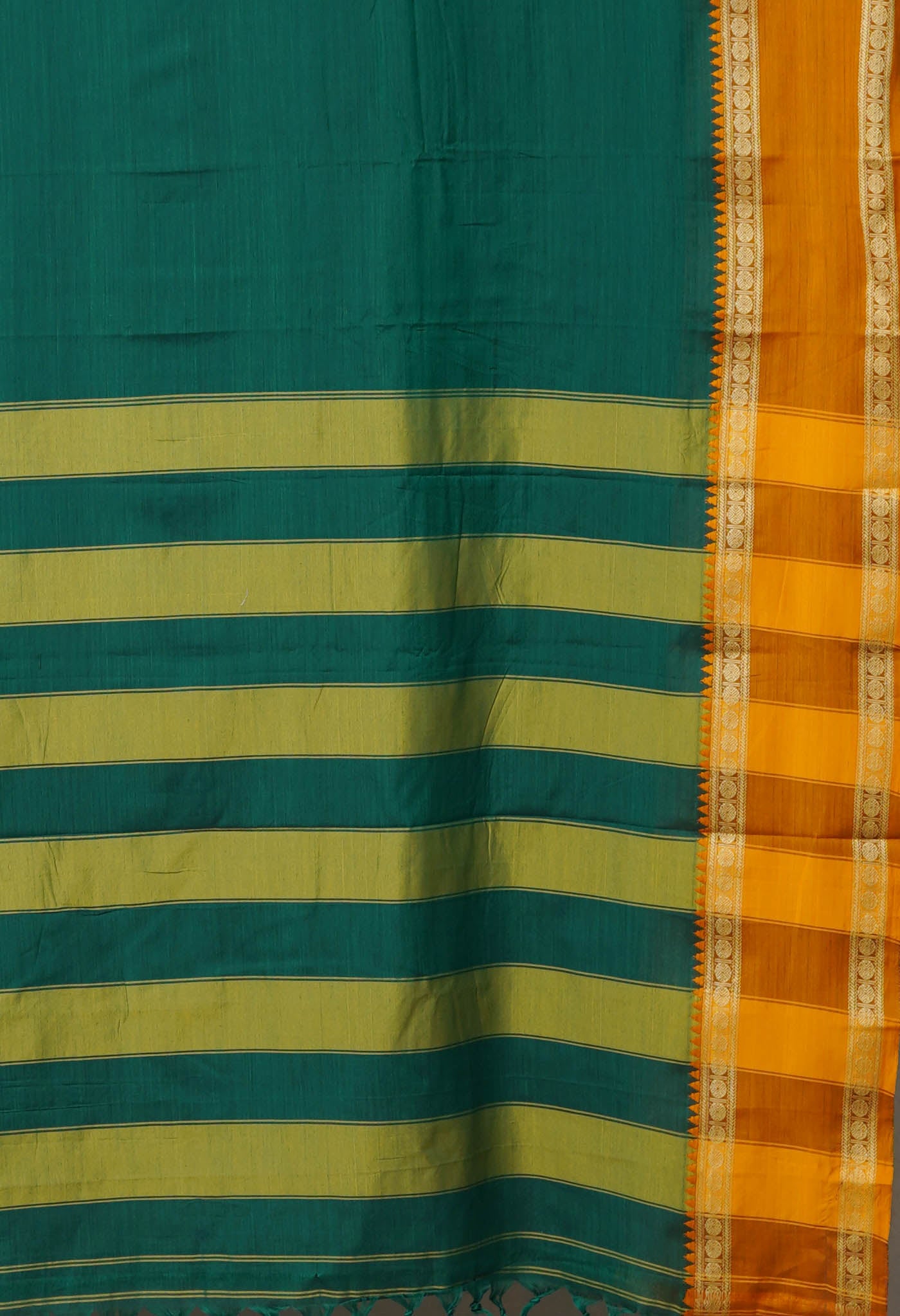 Green Pure Handloom Narayani Cotton Saree-UNM79027