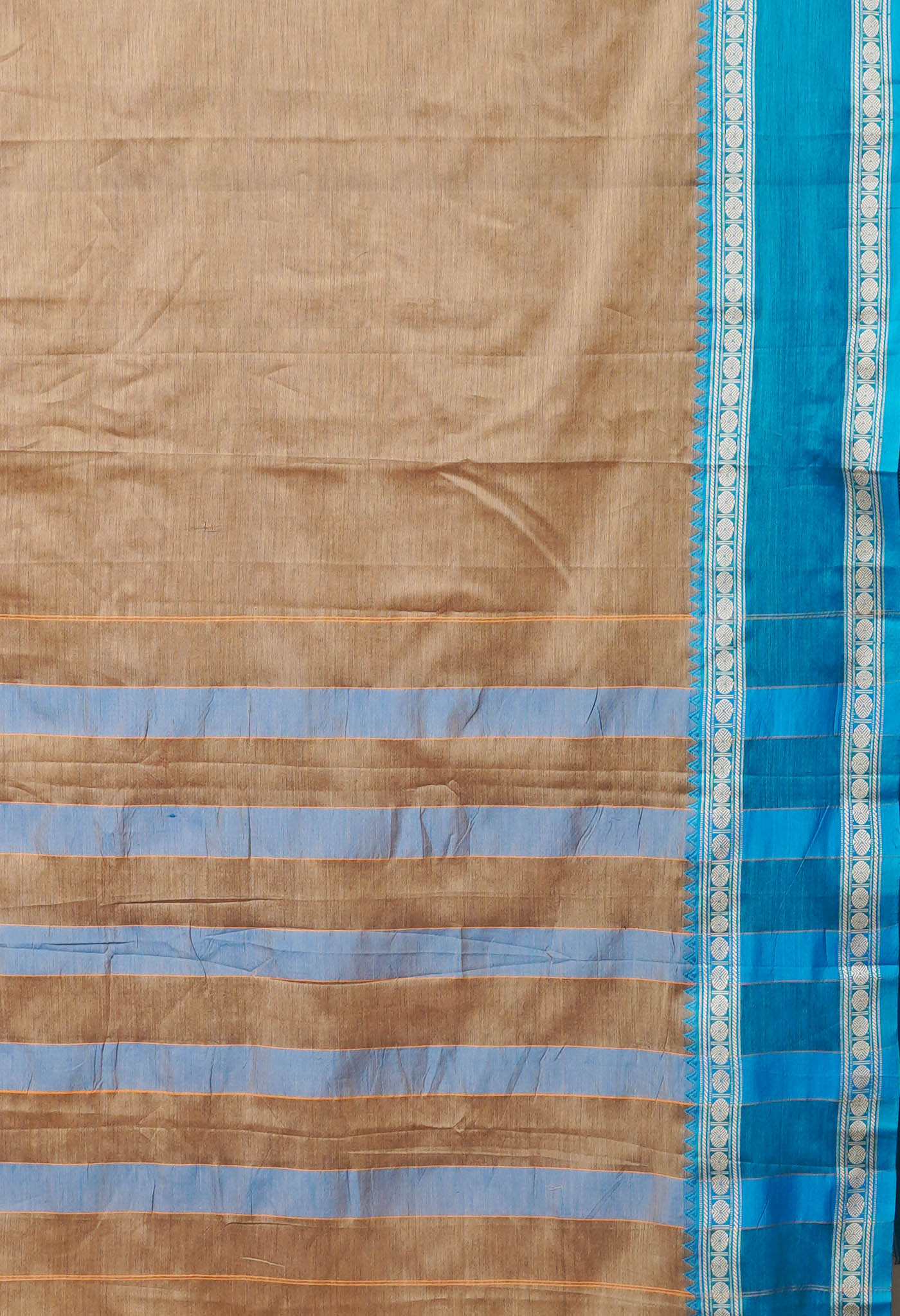 Cream Pure Handloom Narayani Cotton Saree