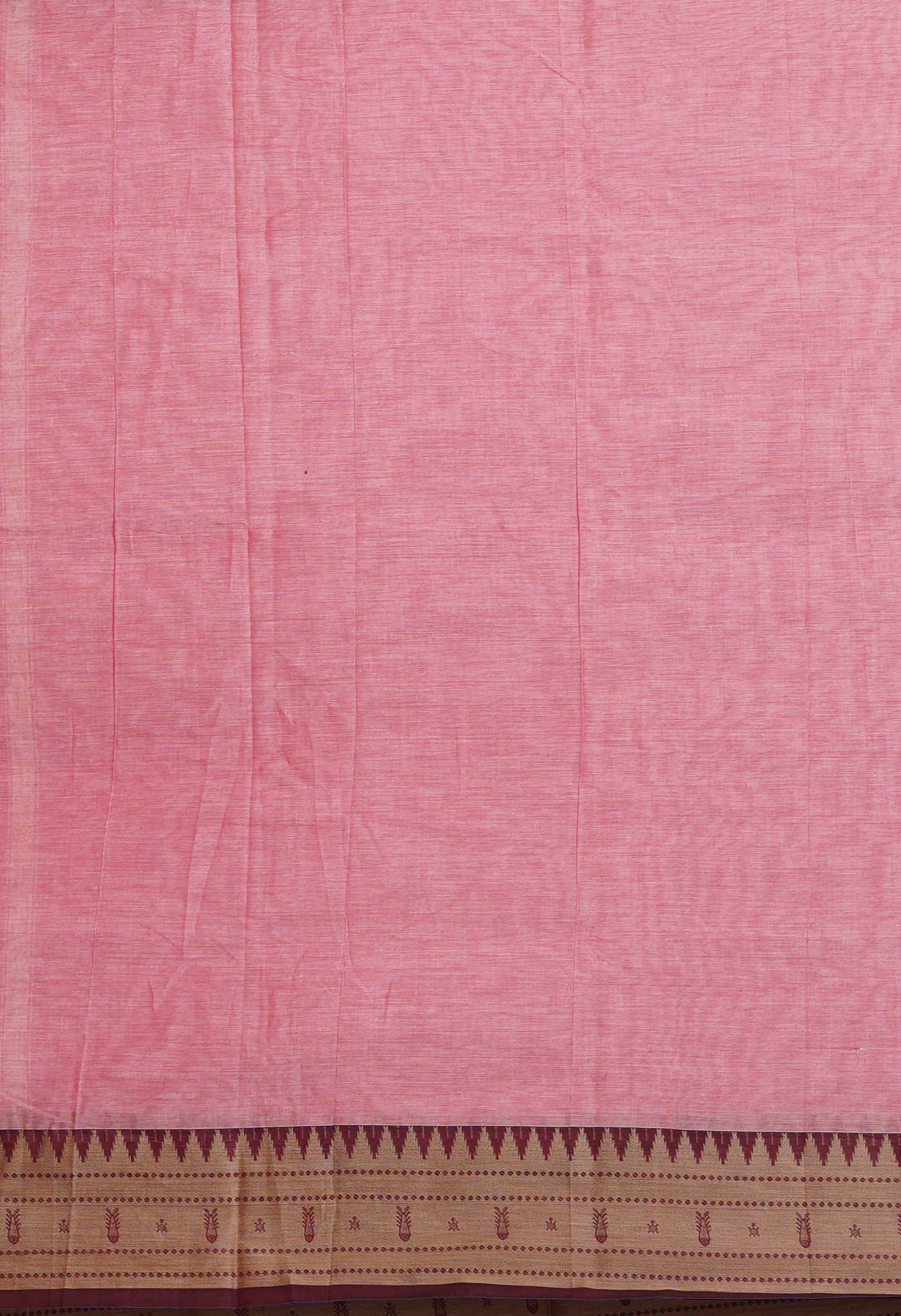 Pink Pure Handloom Narayani Cotton Saree