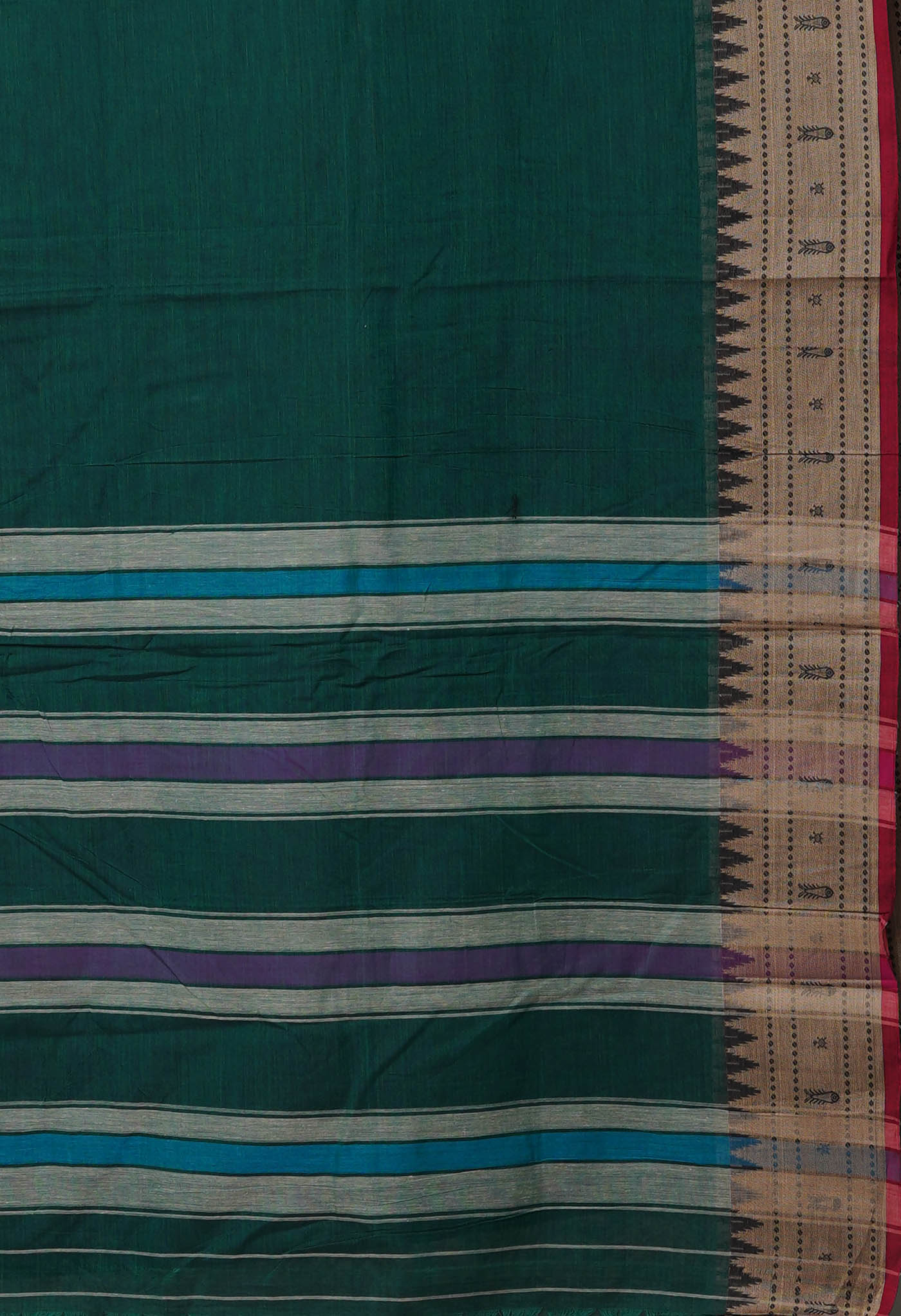 Green Pure Handloom Narayani Cotton Saree