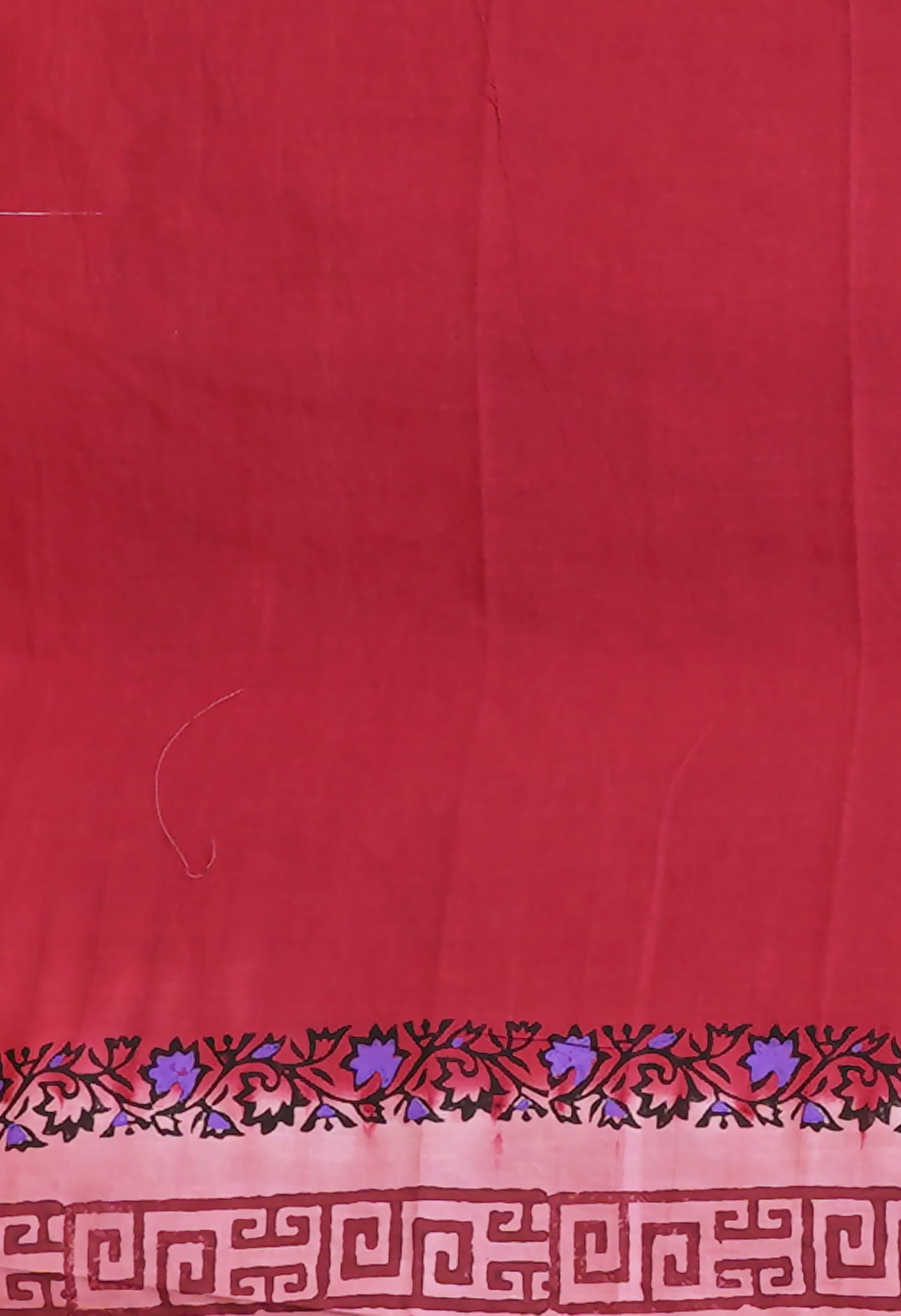 Pink Pure Hand Block Printed Soft Cotton Saree-UNM79287