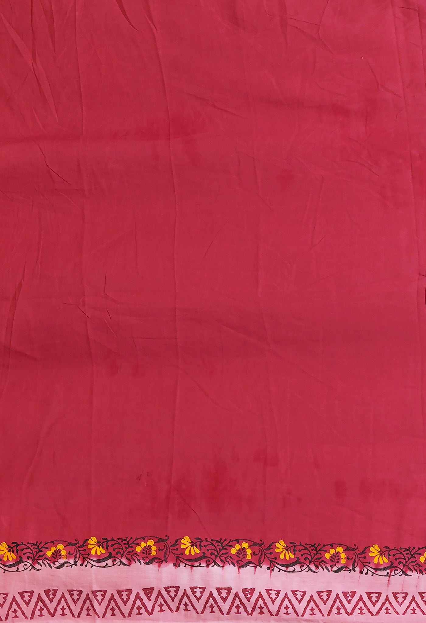 Pink Pure Hand Block Printed Soft Cotton Saree-UNM79291