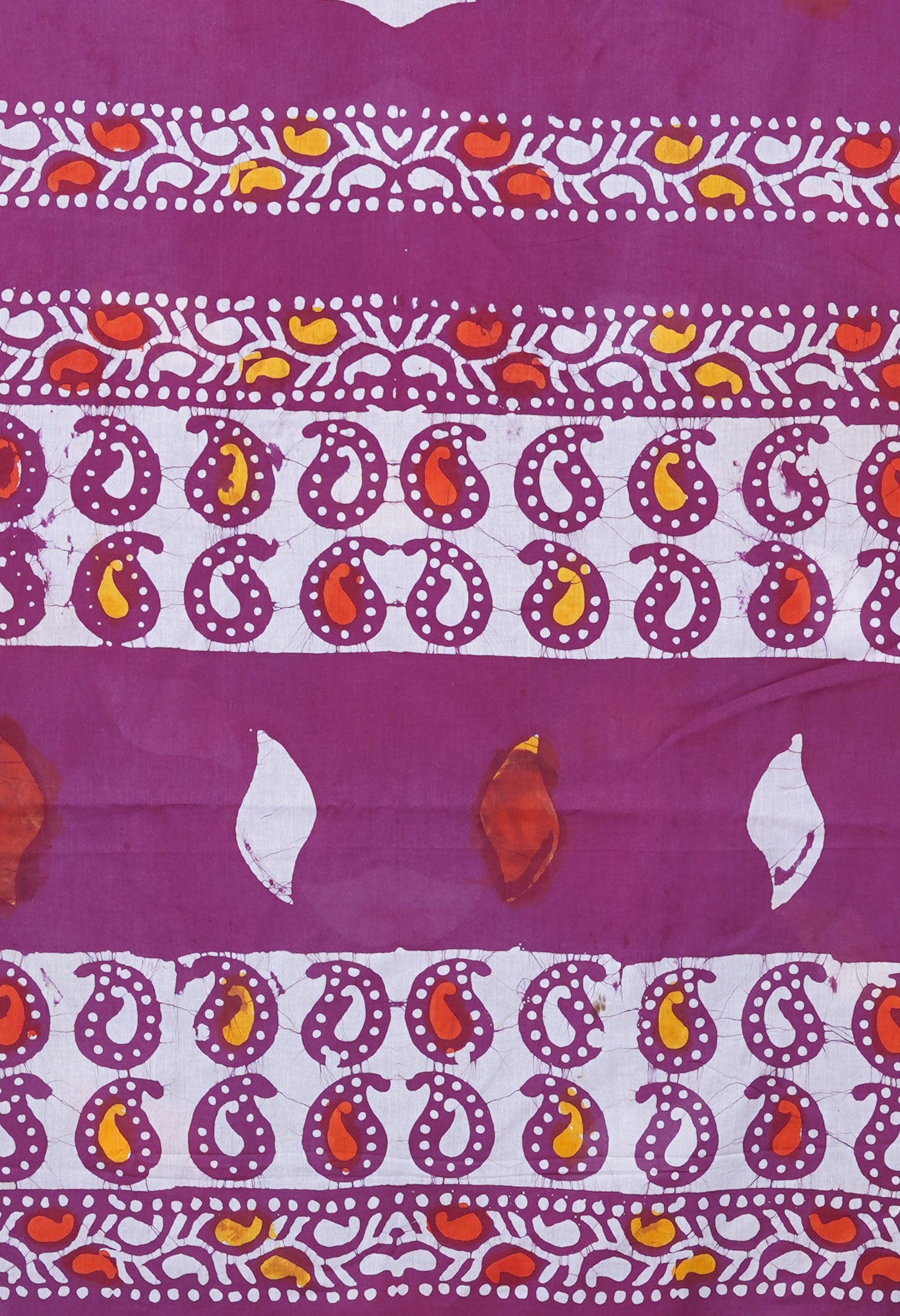 Maroon Pure  Wax Batik Printed Soft Cotton Saree-UNM80552