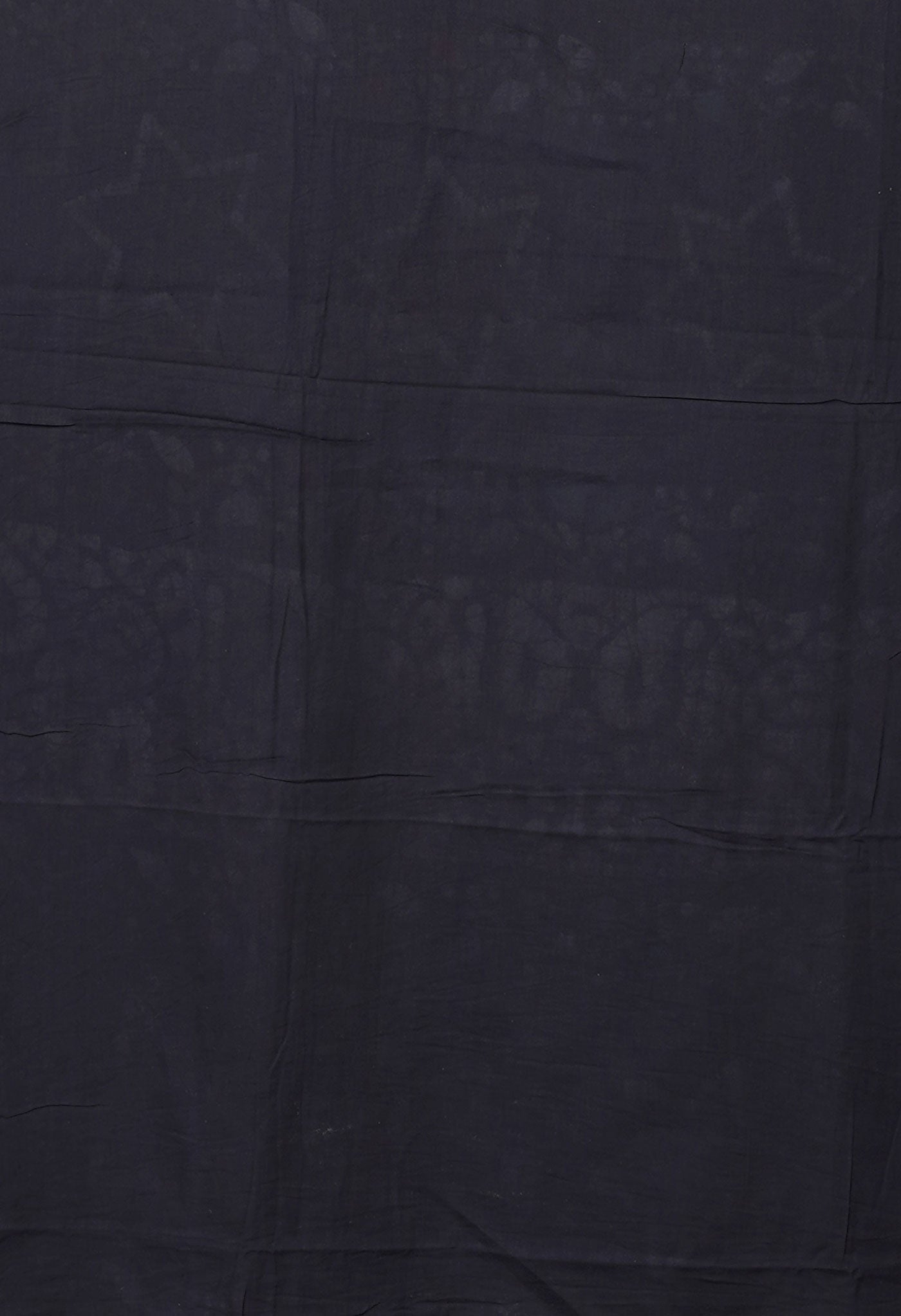 Black Pure  Wax Batik Printed Soft Cotton Saree-UNM80558