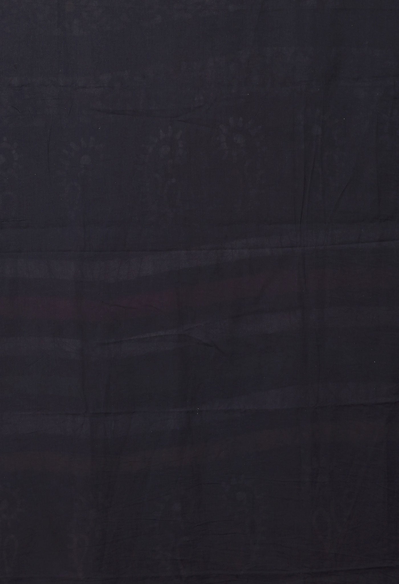 Black Pure  Wax Batik Printed Soft Cotton Saree-UNM80567