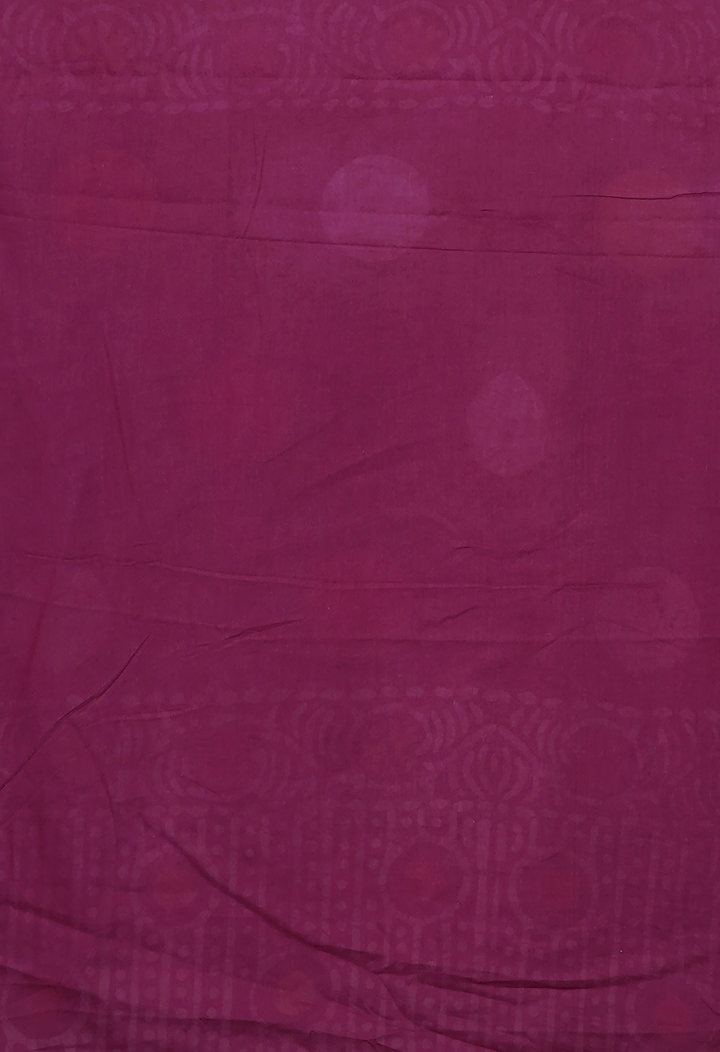 Maroon Pure  Wax Batik Printed Soft Cotton Saree-UNM80572