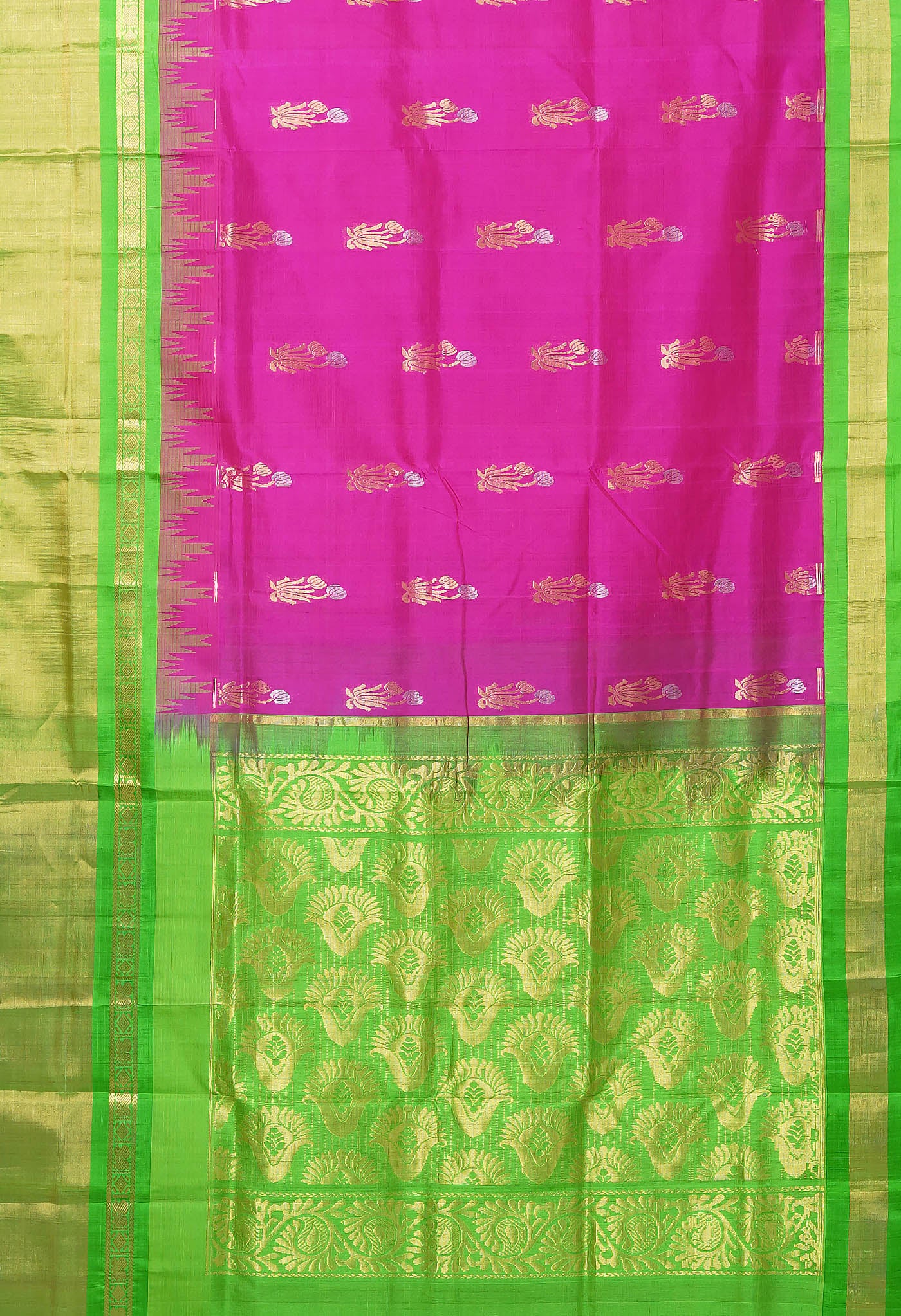 Pink Pure Assam Silk Saree-UNM80699