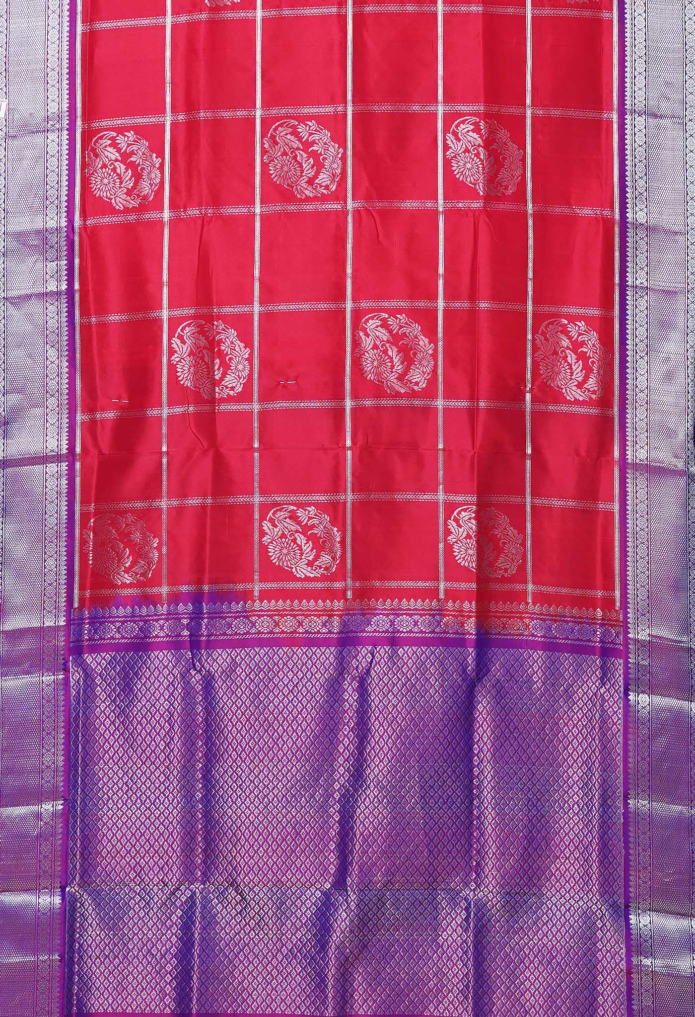 Red Pure Assam Silk Saree-UNM80703