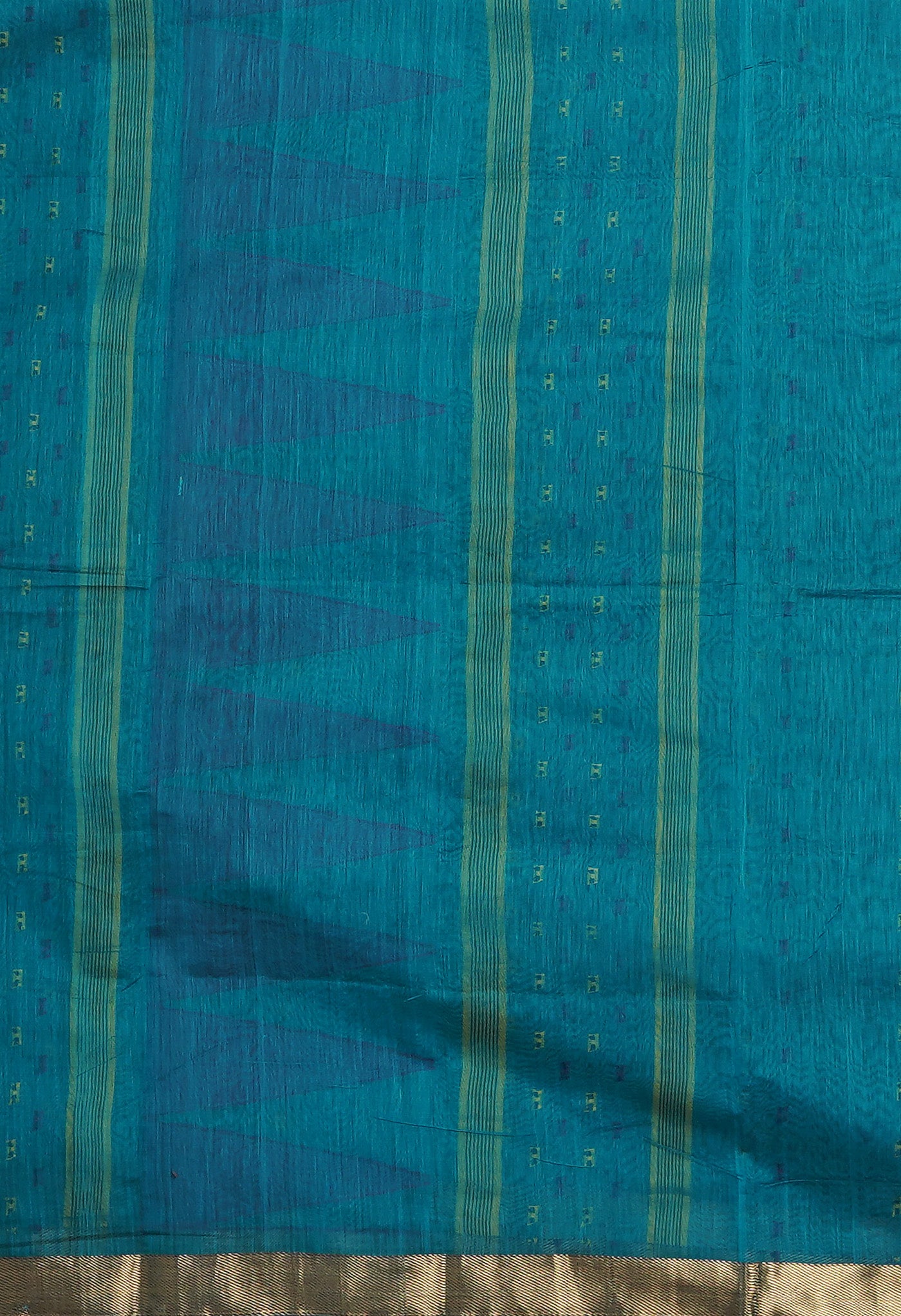 Peacock Blue Pure Handloom Maheshwari Sico Saree-UNM81604