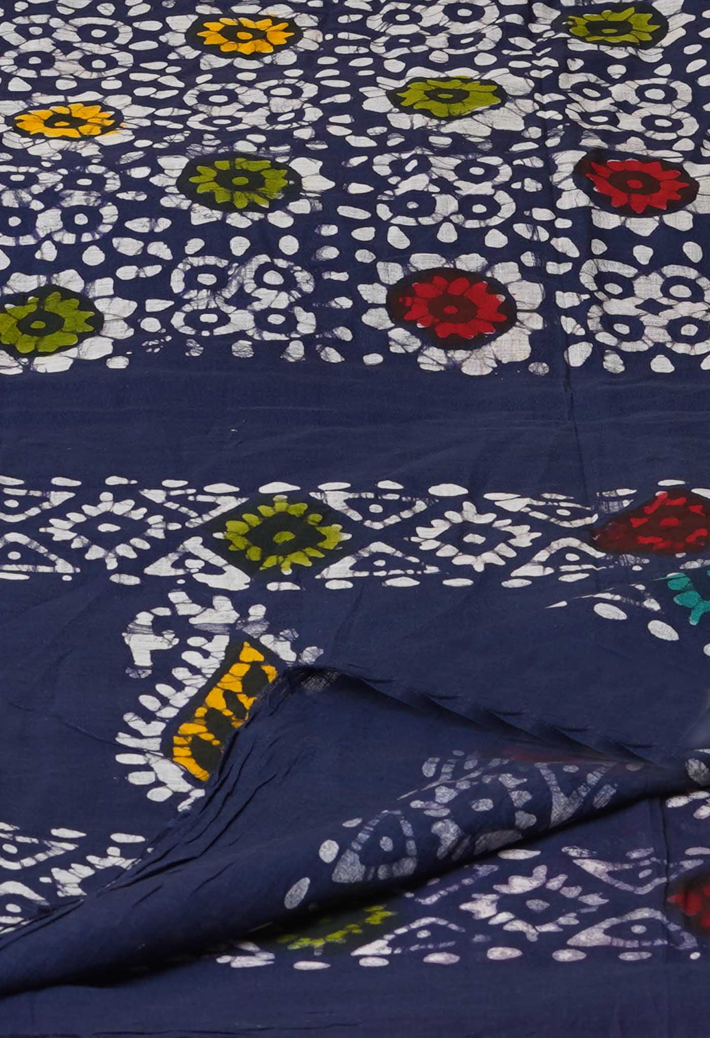 Blue Pure Batik Cotton Dupatta – UDS5325