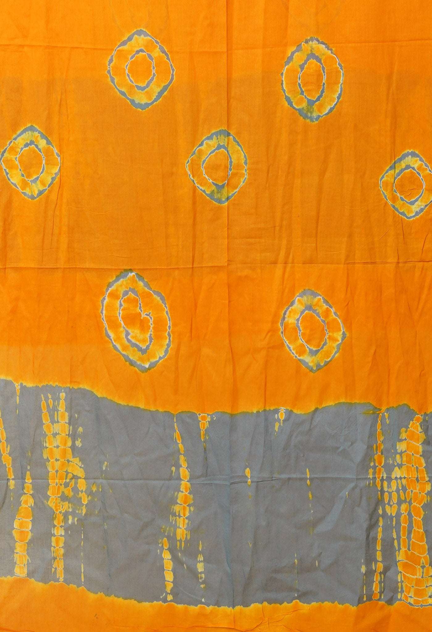 Yellow Pure Tie And Dye Shibori Bandhani Printed Soft Cotton Dupatta-UDS5829