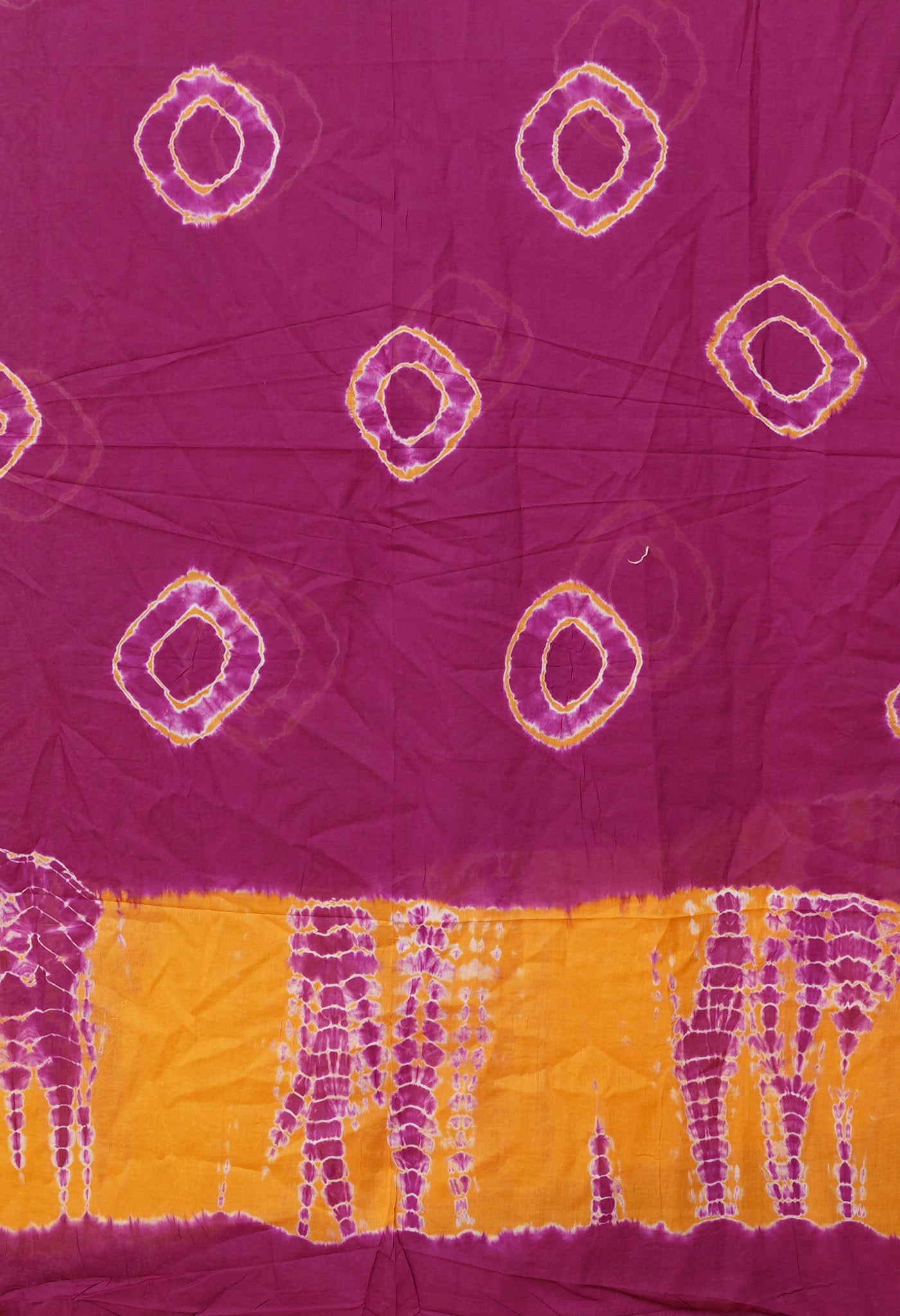 Purple Pure Tie And Dye Shibori Bandhani Printed Soft Cotton Dupatta-UDS5831