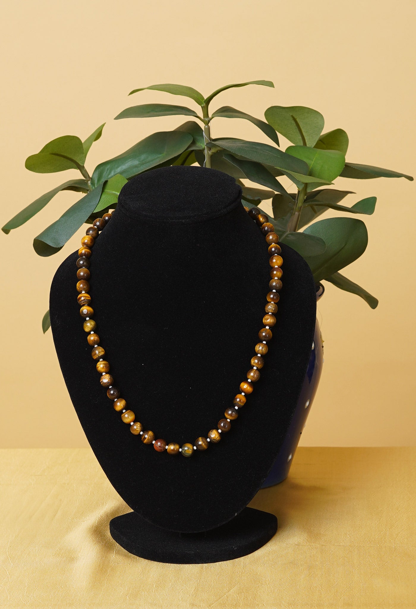 Brown Amravati Round Ocean Beads Necklace-UJ470