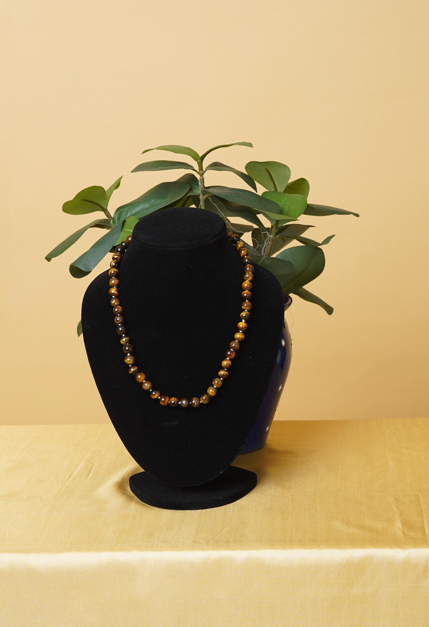 Brown Amravati Round Ocean Beads Necklace-UJ479