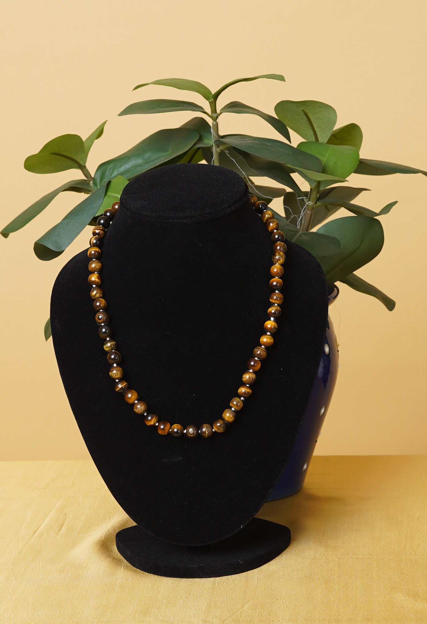 Brown Amravati Round Ocean Beads Necklace-UJ479